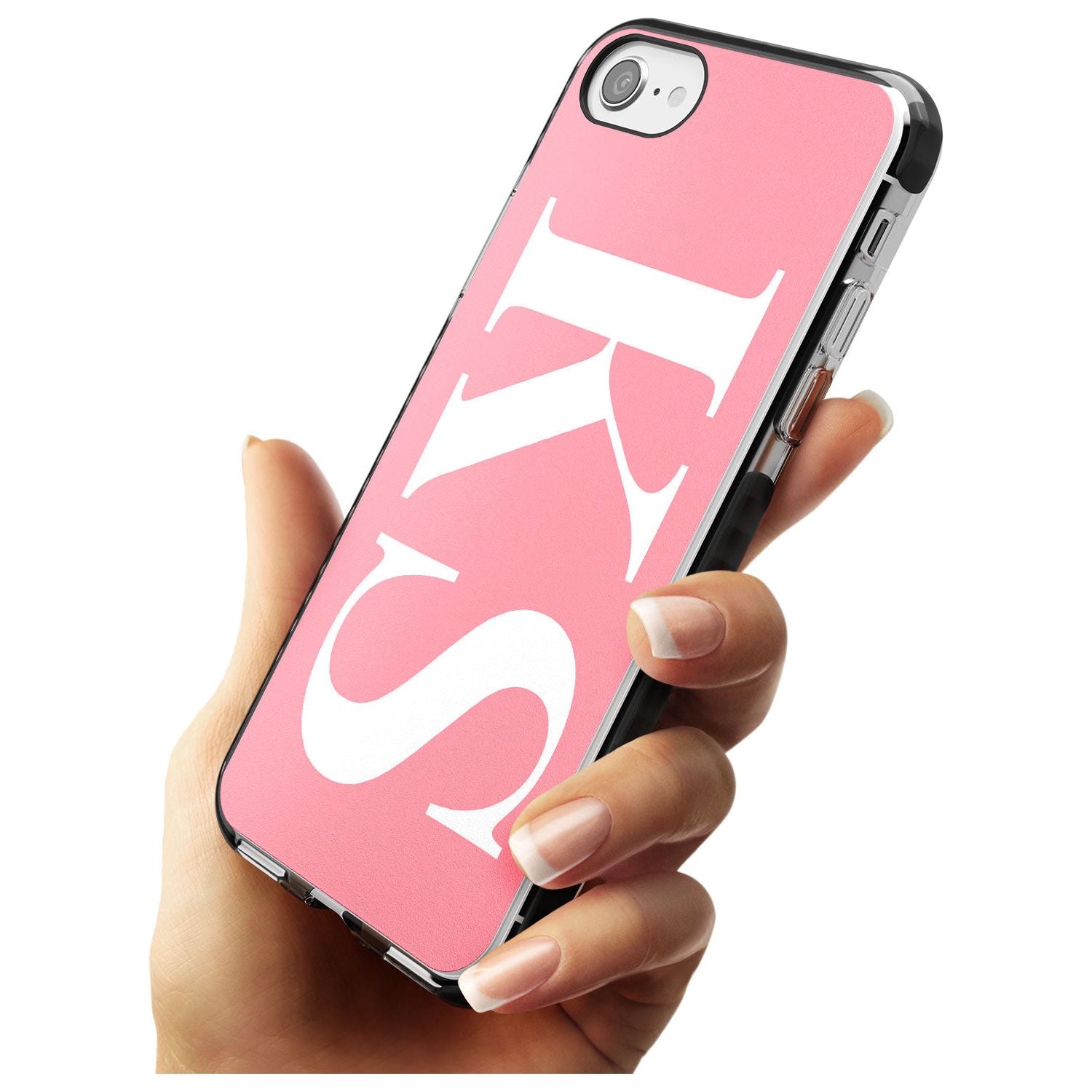 White & Pink Personalised Letters iPhone Case Custom Phone Case - Case Warehouse