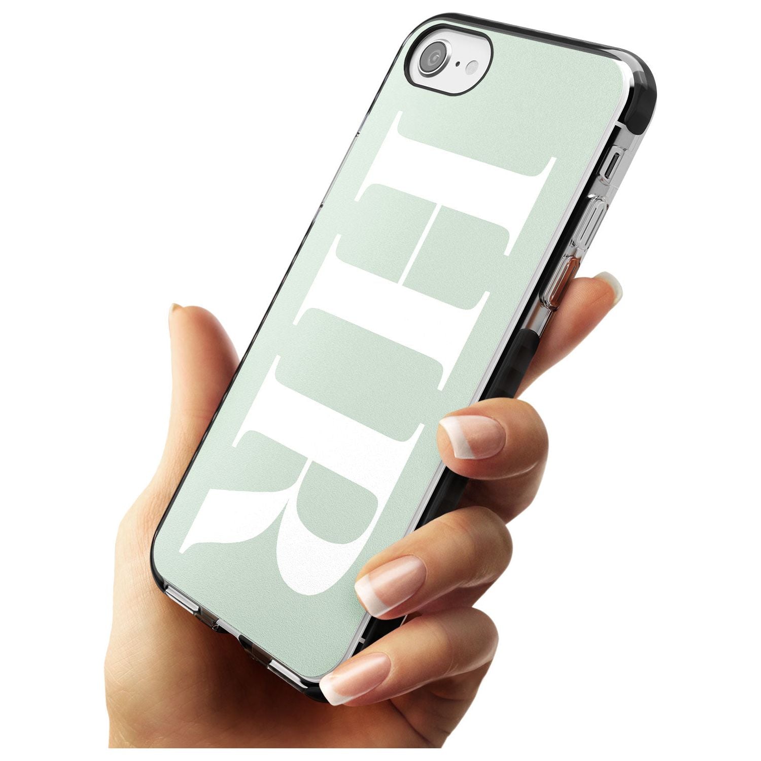 White & Seafoam Green Personalised iPhone Case Custom Phone Case - Case Warehouse