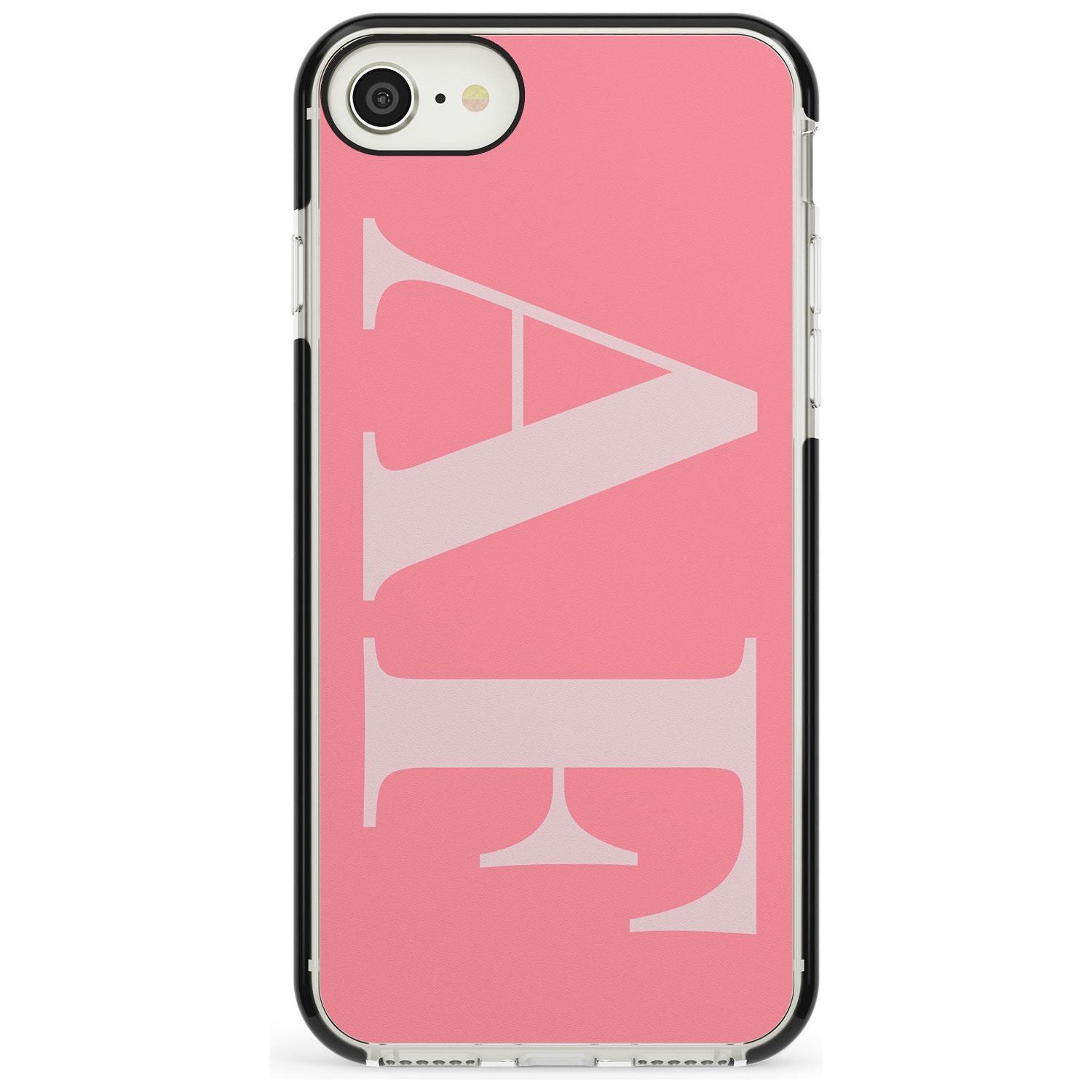 Light & Dark Pink Personalised iPhone Case Black Impact Custom Phone Case - Case Warehouse