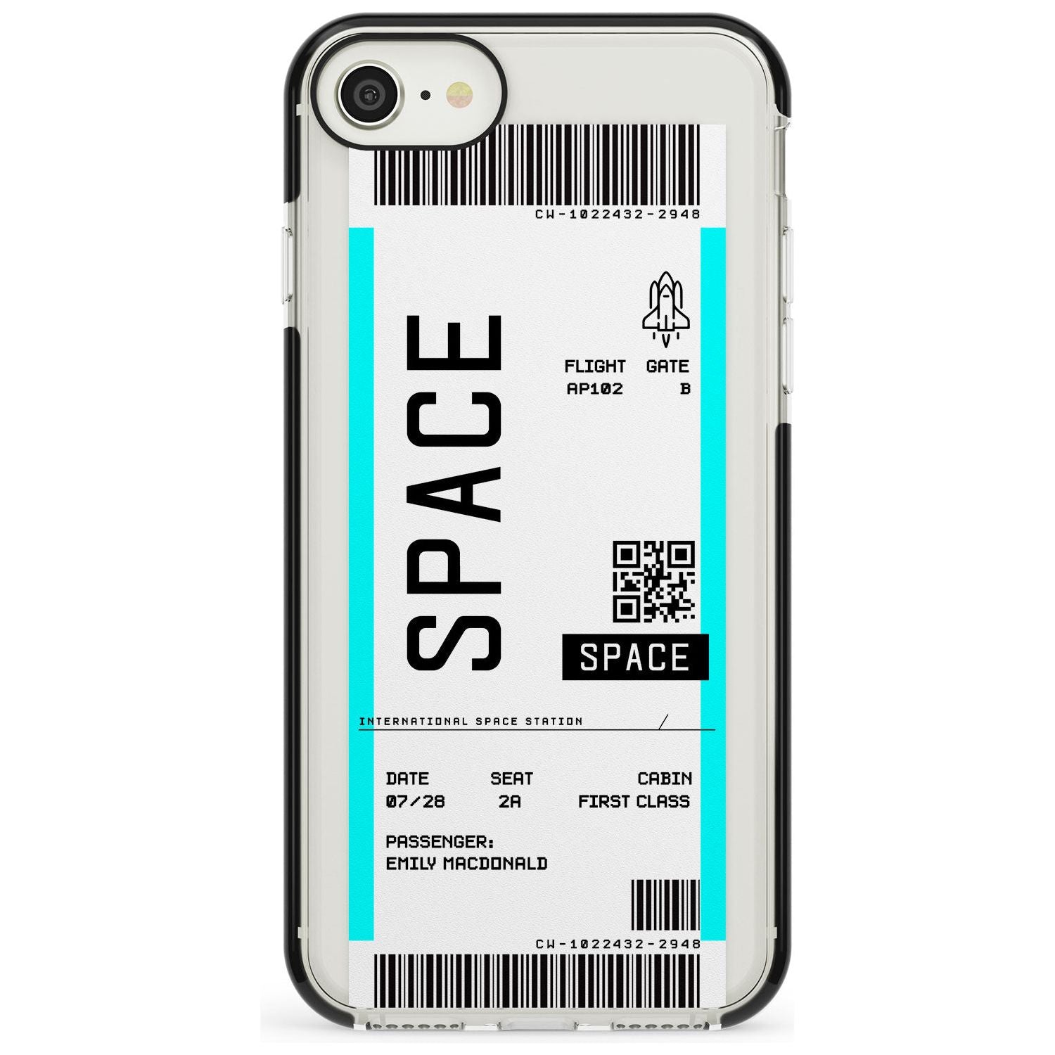Space Custom Space Travel Ticket iPhone Case Black Impact Custom Phone Case - Case Warehouse