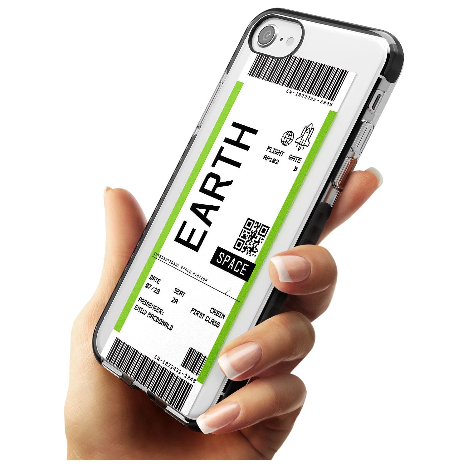 Earth Custom Space Travel Ticket iPhone Case Custom Phone Case - Case Warehouse