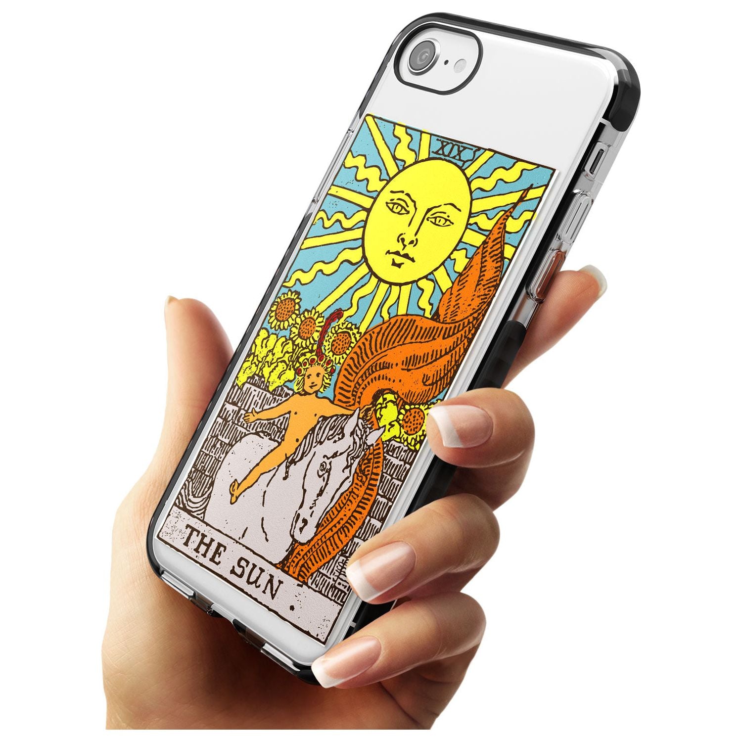 The Sun Tarot Card - Colour Pink Fade Impact Phone Case for iPhone SE 8 7 Plus