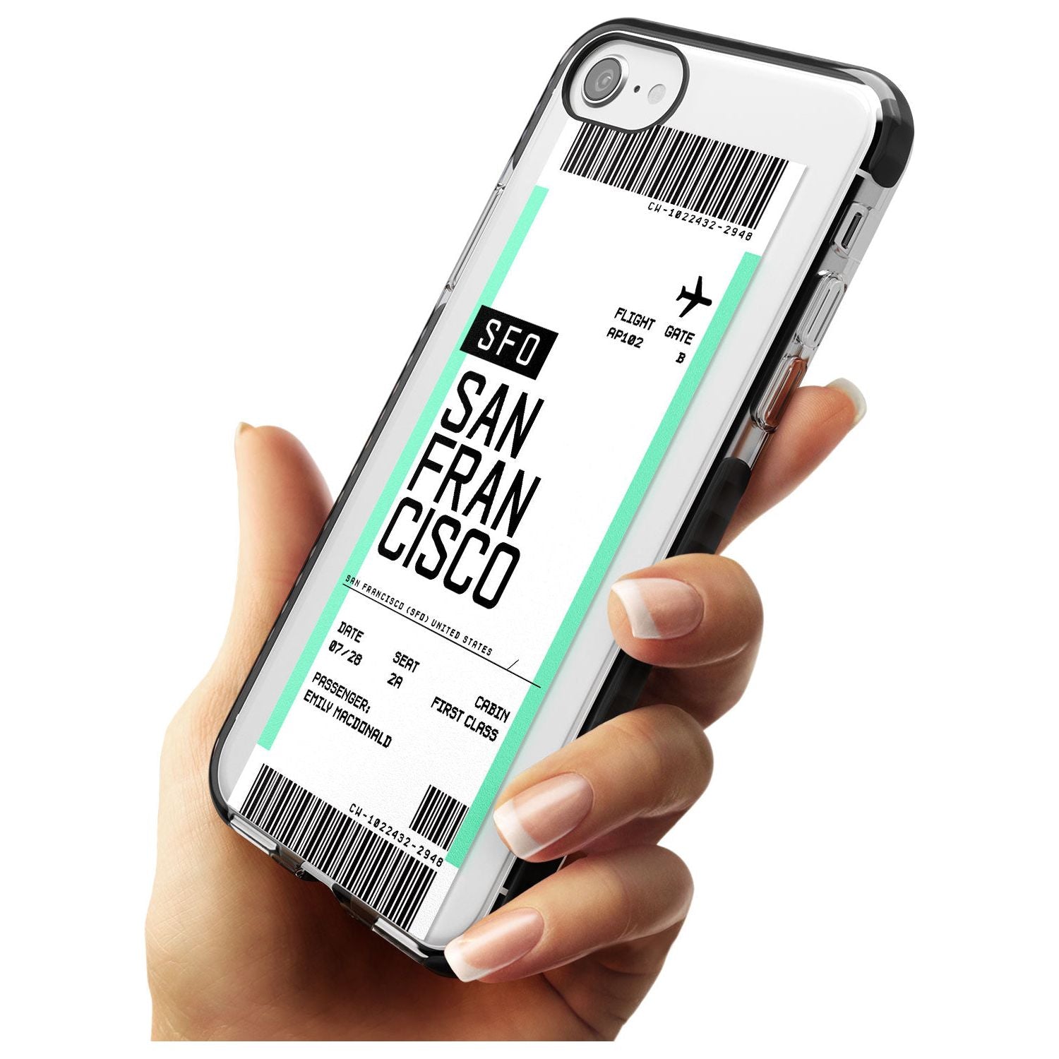 San Francisco Boarding Pass iPhone Case Custom Phone Case - Case Warehouse