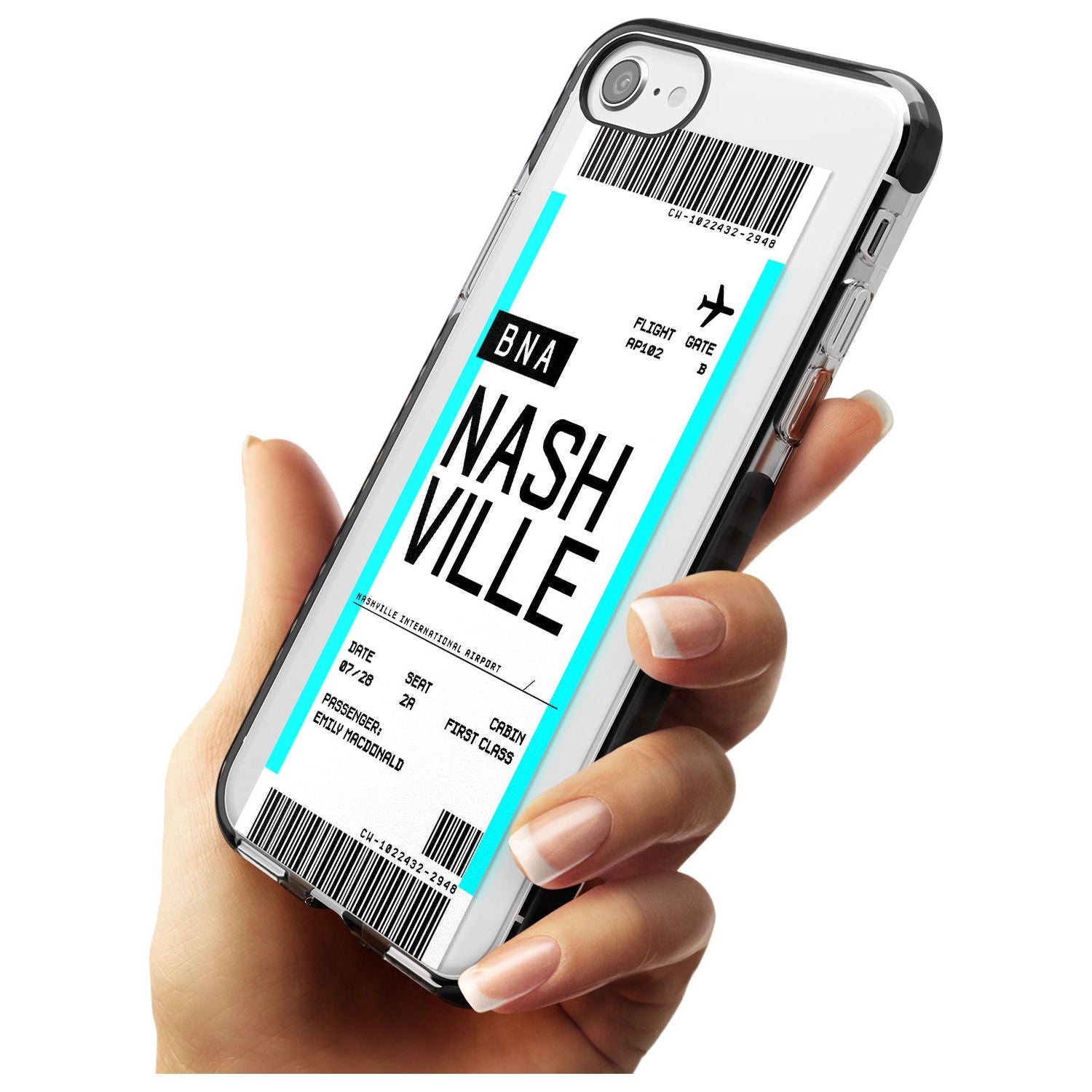 Nashville Boarding Pass iPhone Case Custom Phone Case - Case Warehouse