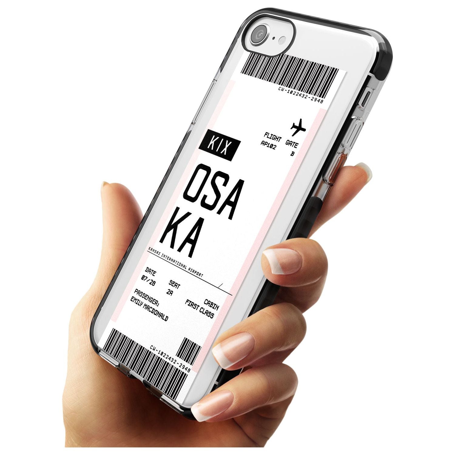 Osaka Boarding Pass iPhone Case Custom Phone Case - Case Warehouse