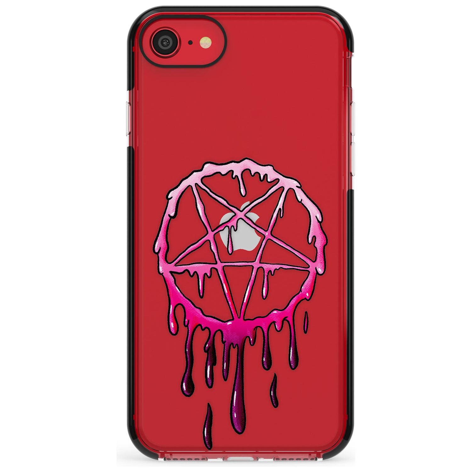 Pentagram of Blood Black Impact Phone Case for iPhone SE 8 7 Plus