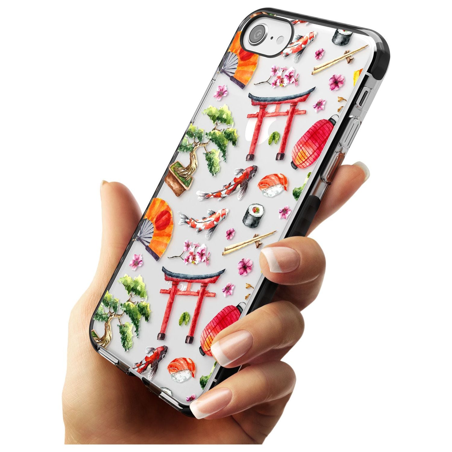 Mixed Japanese Watercolour Pattern iPhone Case Phone Case - Case Warehouse