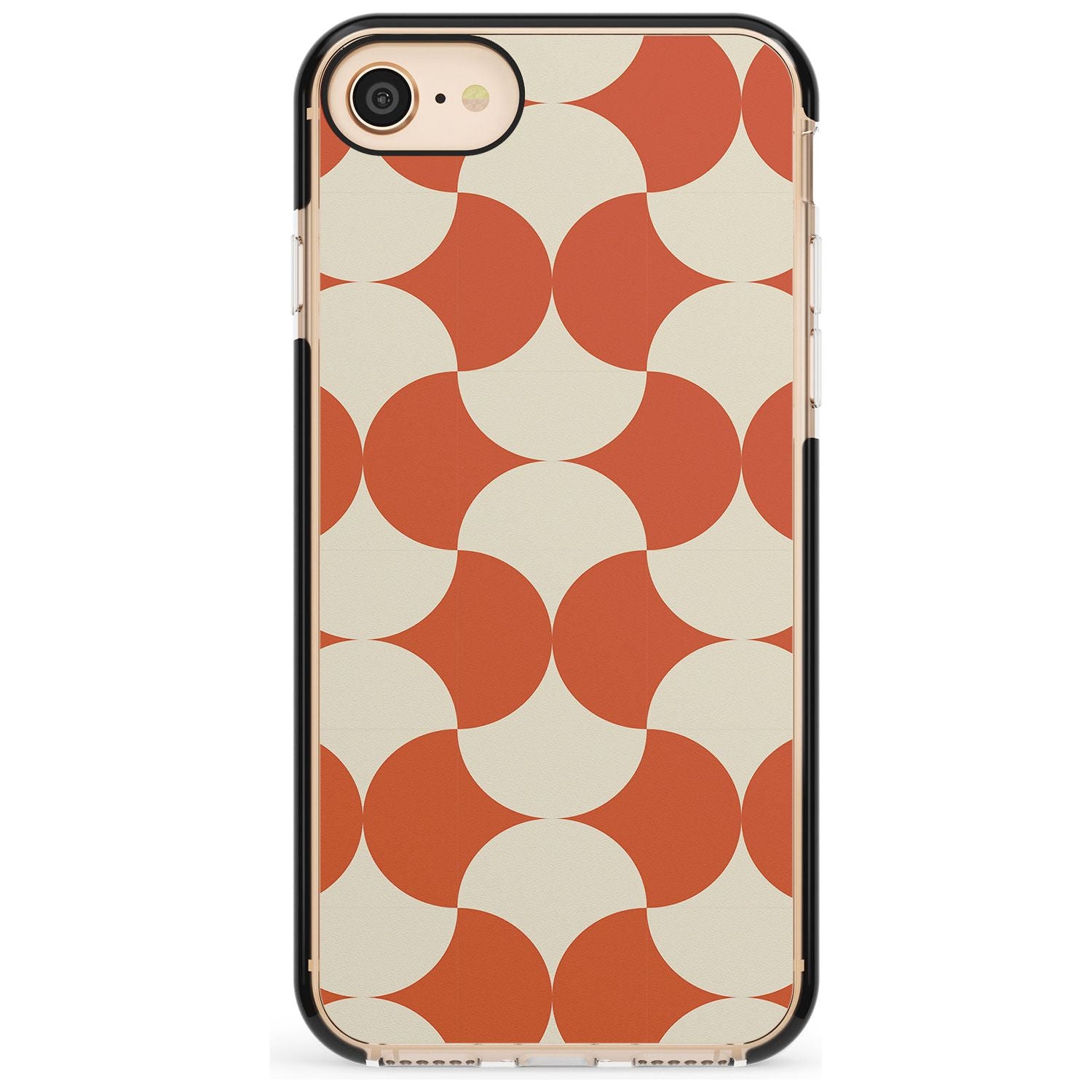 Abstract Retro Shapes: Psychedelic Pattern Pink Fade Impact Phone Case for iPhone SE 8 7 Plus