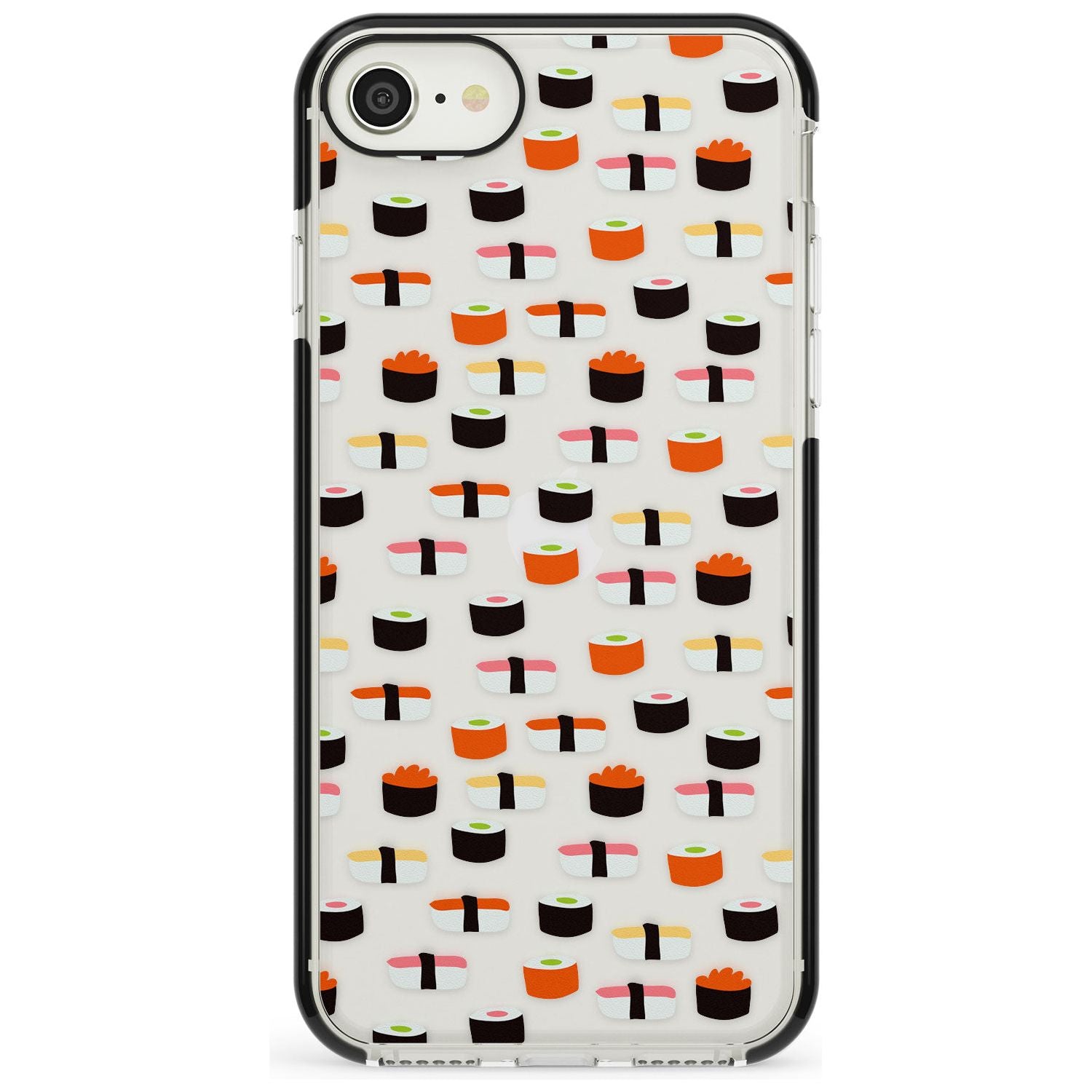 Minimalist Sushi Pattern iPhone Case Black Impact Phone Case - Case Warehouse
