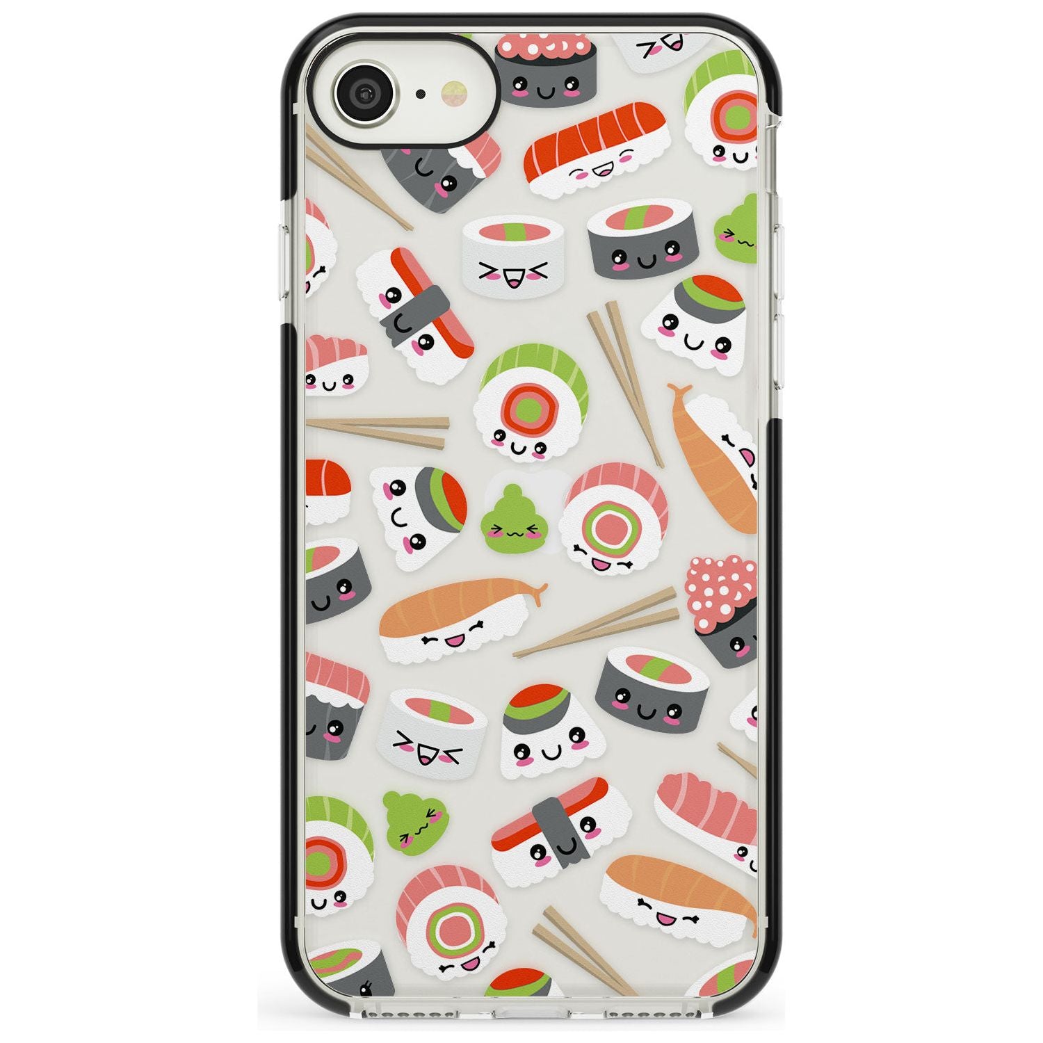 Kawaii Sushi Mix iPhone Case Black Impact Phone Case - Case Warehouse
