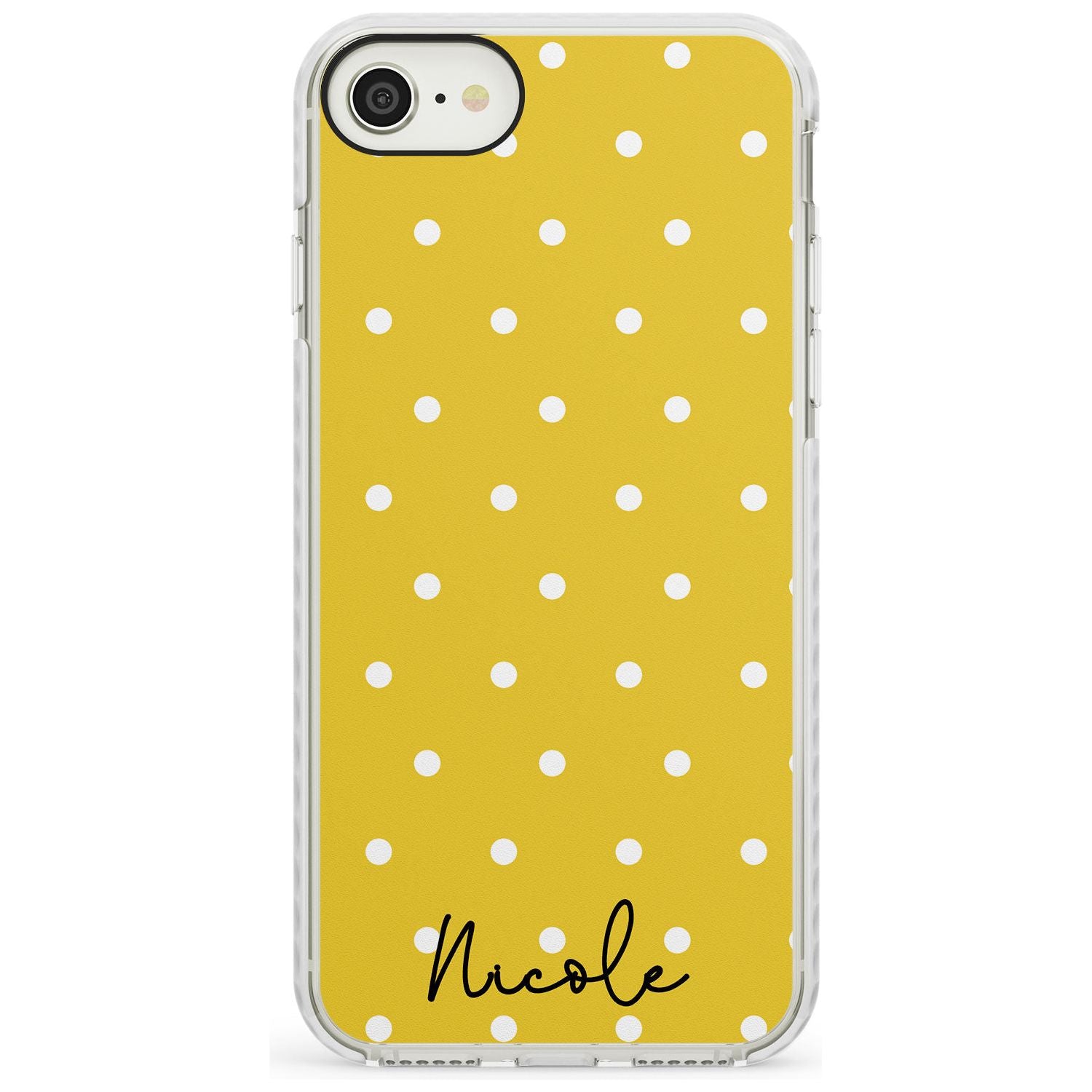 Custom Yellow Polka Dot iPhone Case Impact Case Custom Phone Case - Case Warehouse