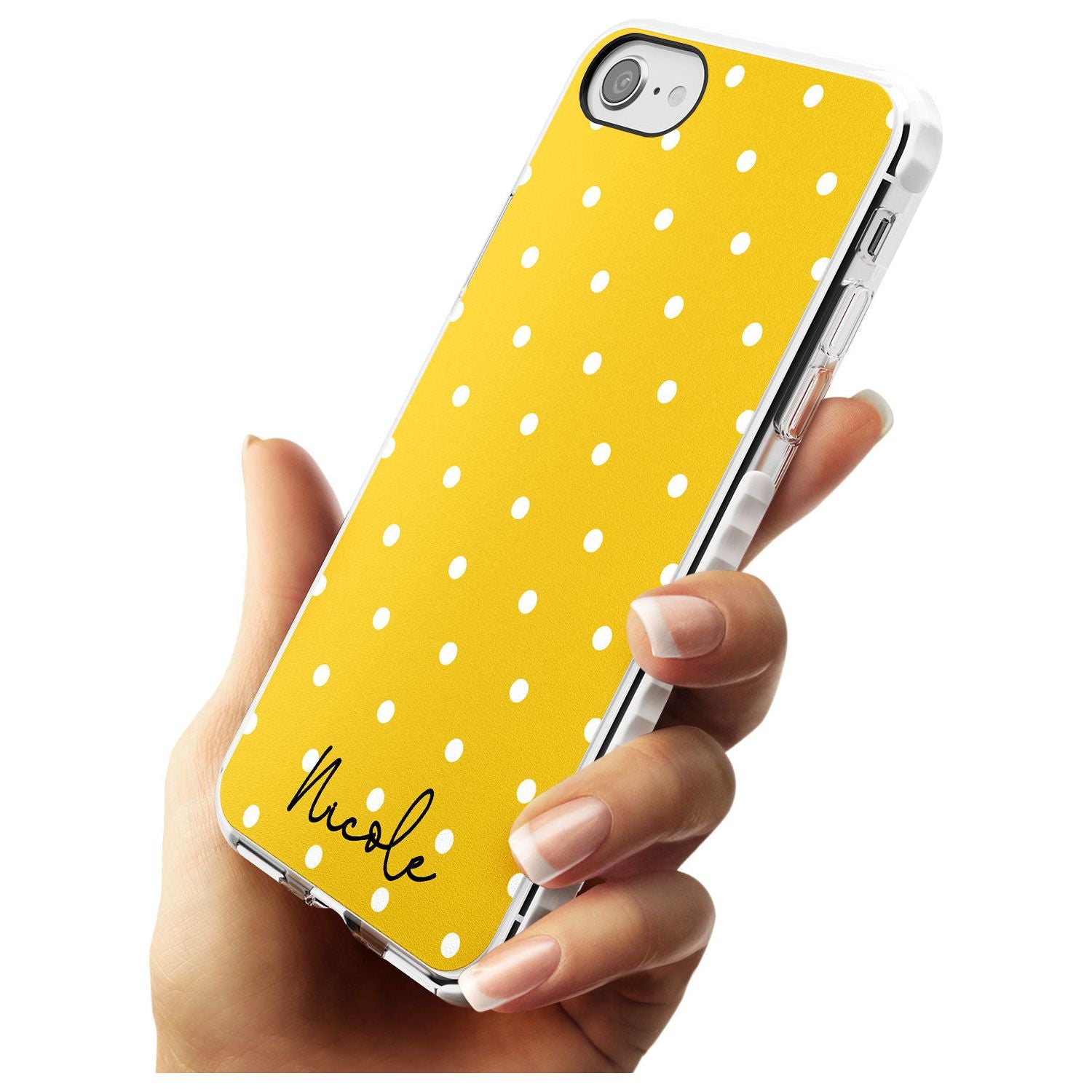 Custom Yellow Polka Dot iPhone Case Custom Phone Case - Case Warehouse