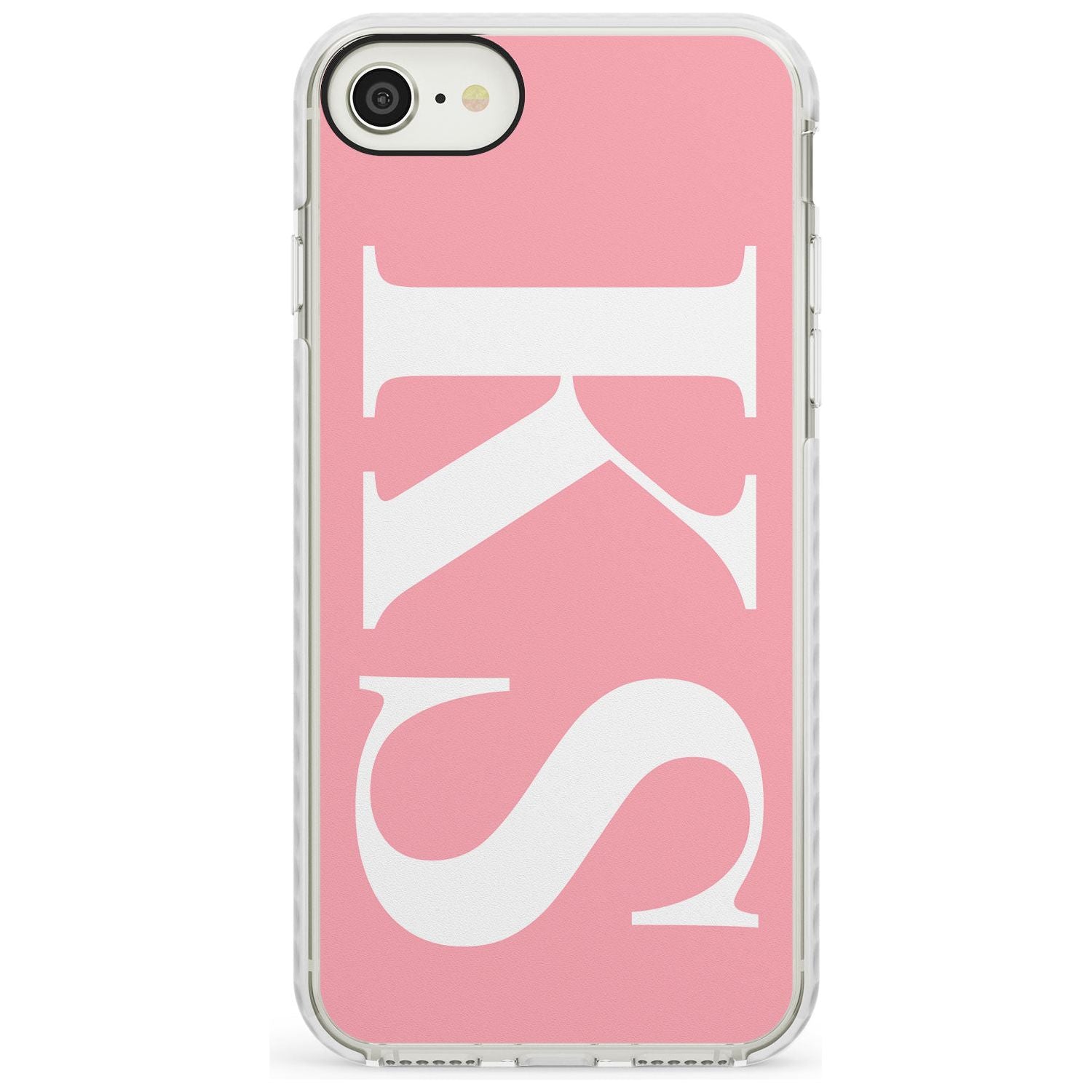 White & Pink Personalised Letters iPhone Case Impact Case Custom Phone Case - Case Warehouse