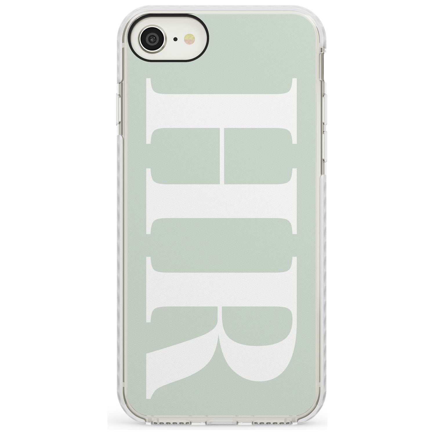 White & Seafoam Green Personalised iPhone Case Impact Case Custom Phone Case - Case Warehouse