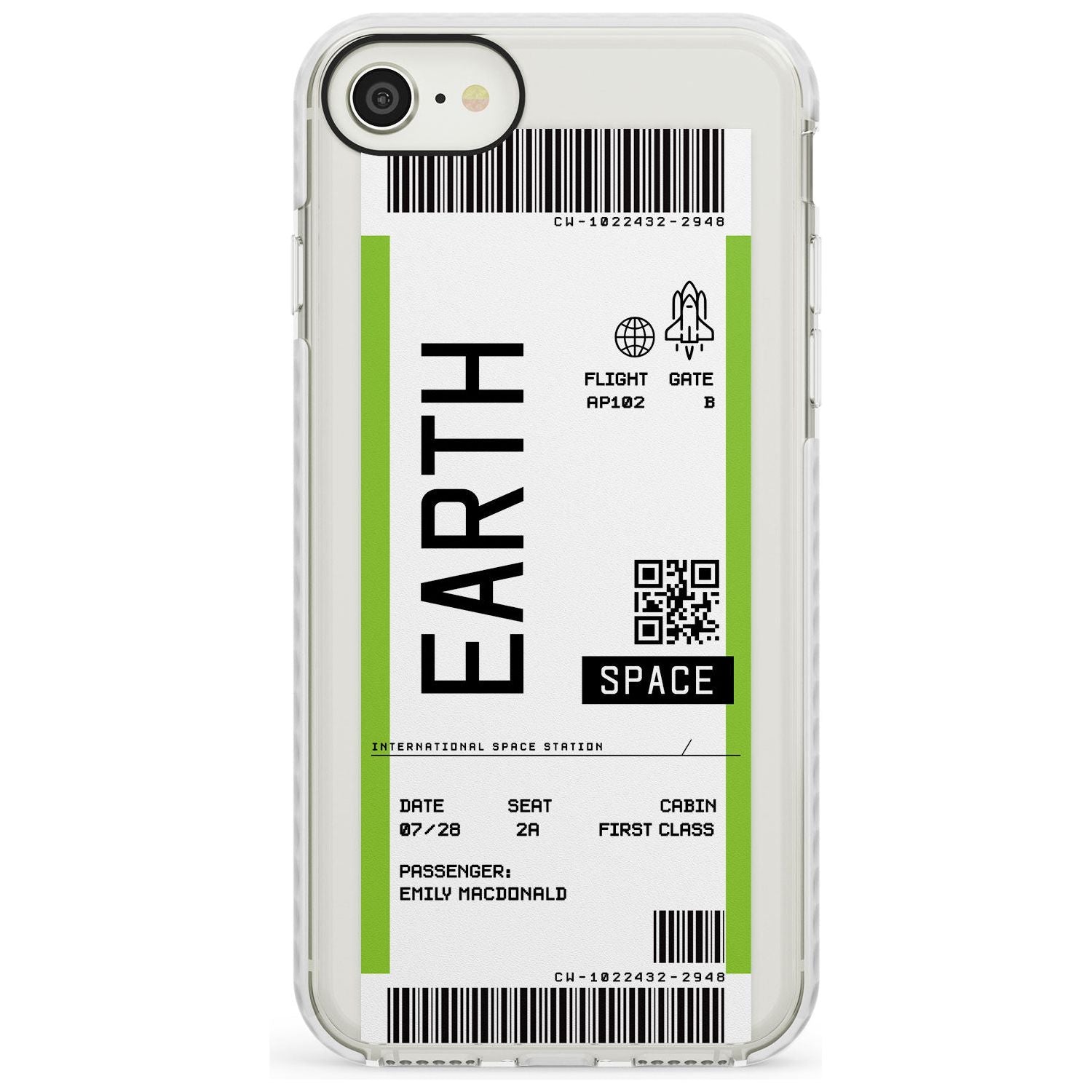 Earth Custom Space Travel Ticket iPhone Case Impact Case Custom Phone Case - Case Warehouse