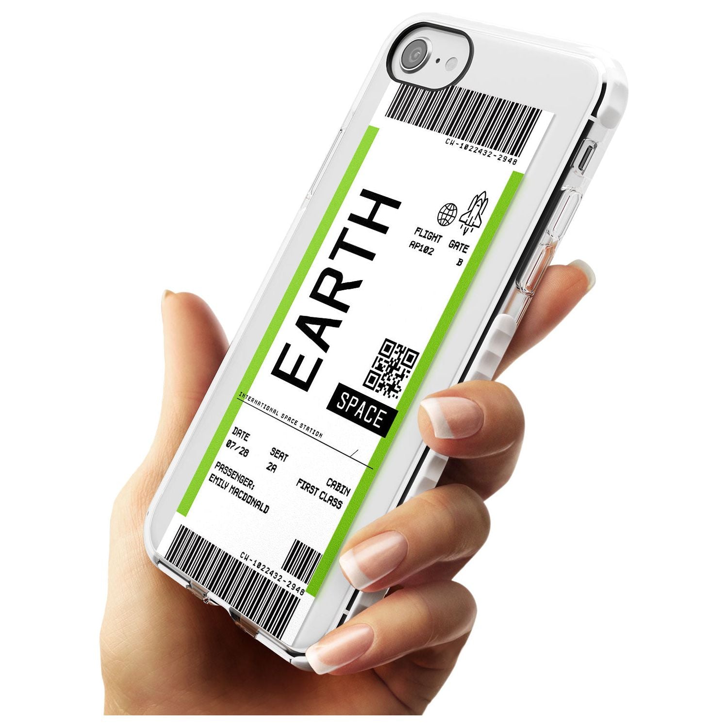 Earth Custom Space Travel Ticket iPhone Case Custom Phone Case - Case Warehouse