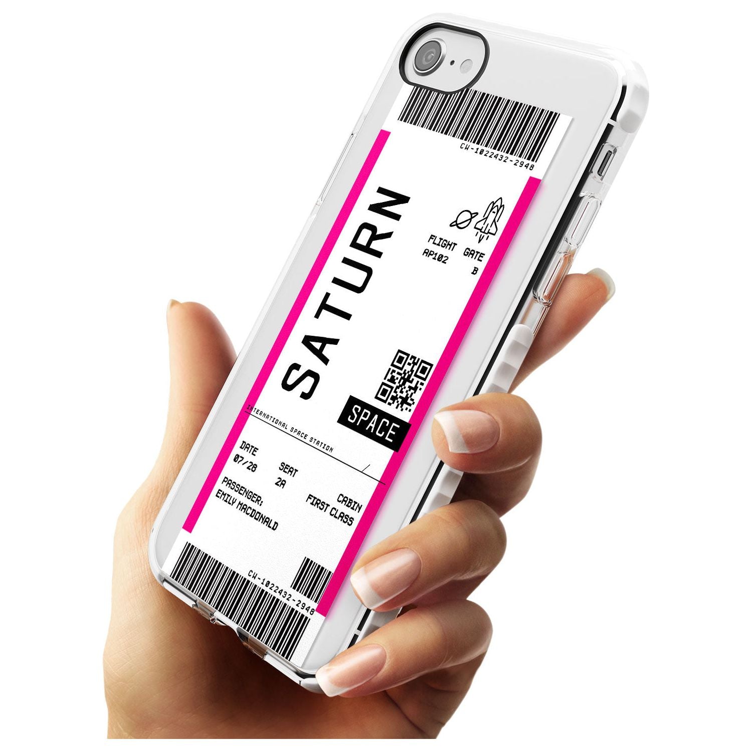 Saturn Custom Space Travel Ticket iPhone Case Custom Phone Case - Case Warehouse