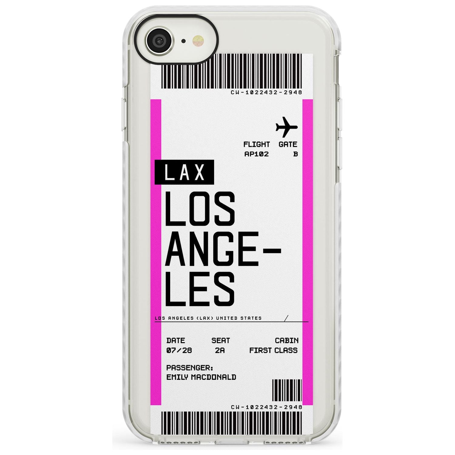 Los Angeles Boarding Pass iPhone Case Impact Case Custom Phone Case - Case Warehouse