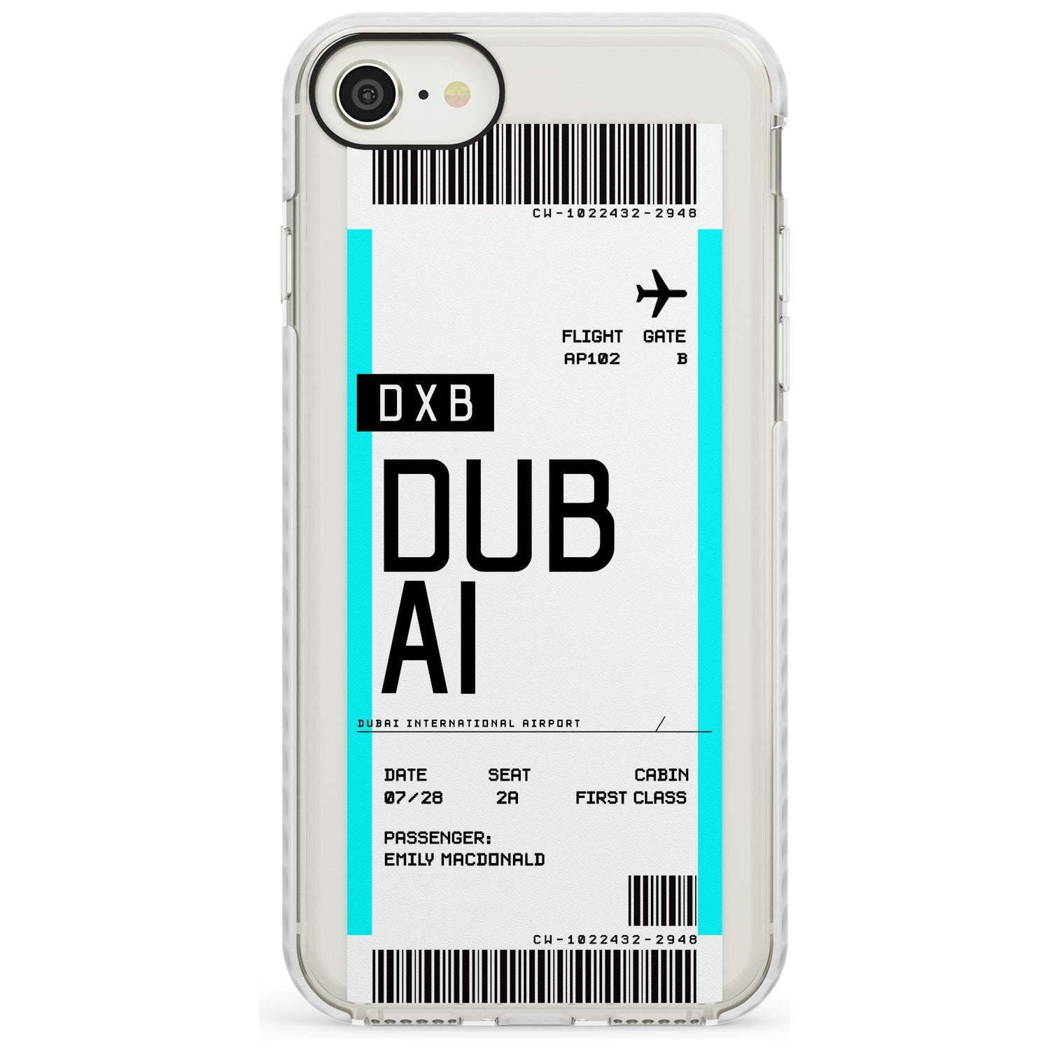 Dubai Boarding Pass iPhone Case Impact Case Custom Phone Case - Case Warehouse