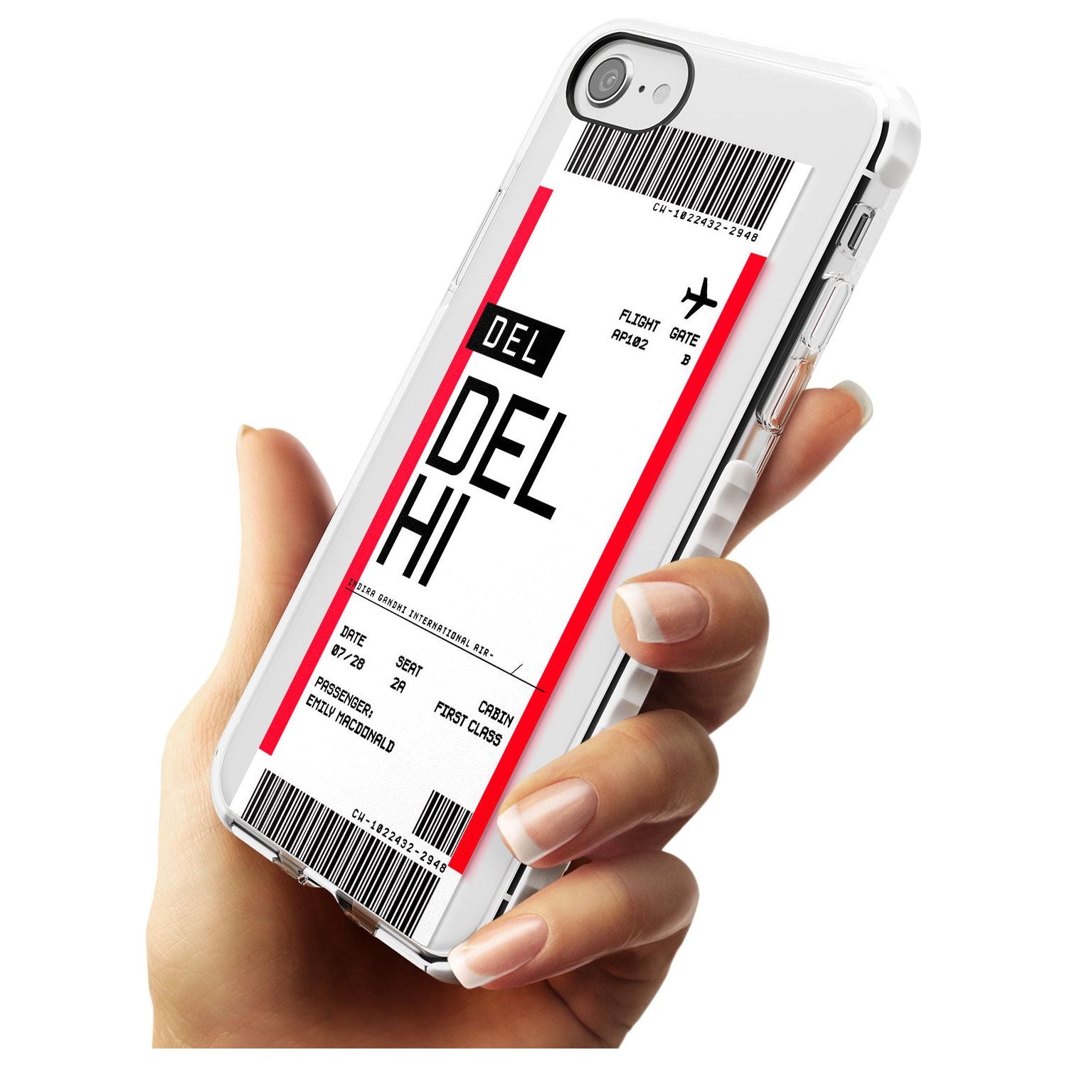 Delhi Boarding Pass iPhone Case Custom Phone Case - Case Warehouse