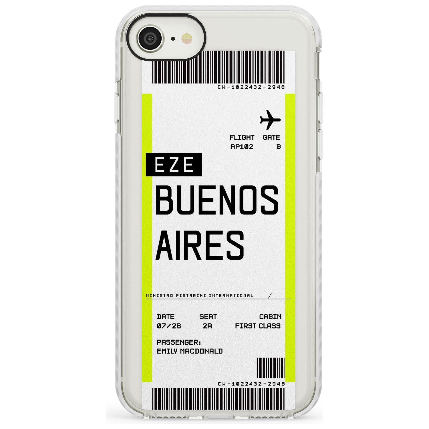 Buenos Aires Boarding Pass iPhone Case Impact Case Custom Phone Case - Case Warehouse