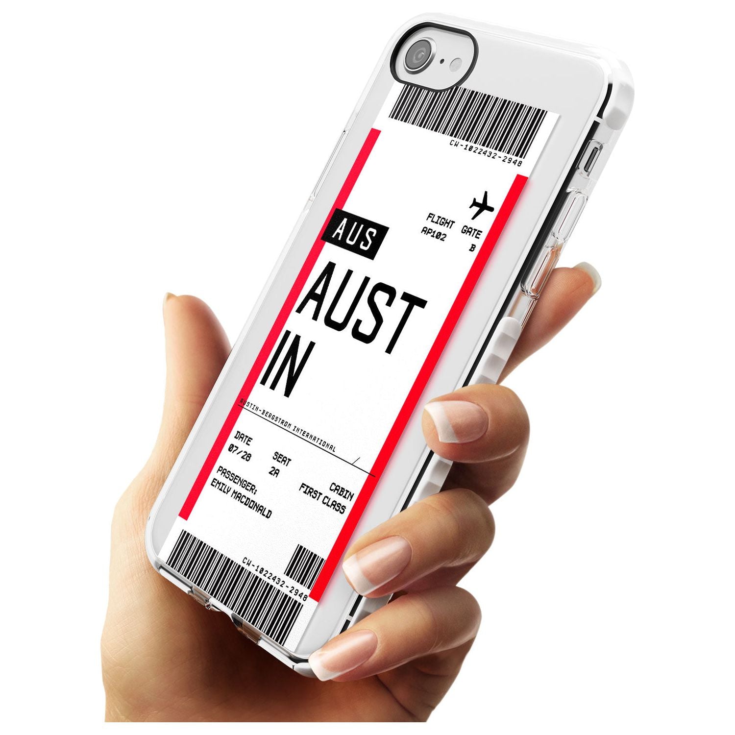 Austin Boarding Pass iPhone Case Custom Phone Case - Case Warehouse