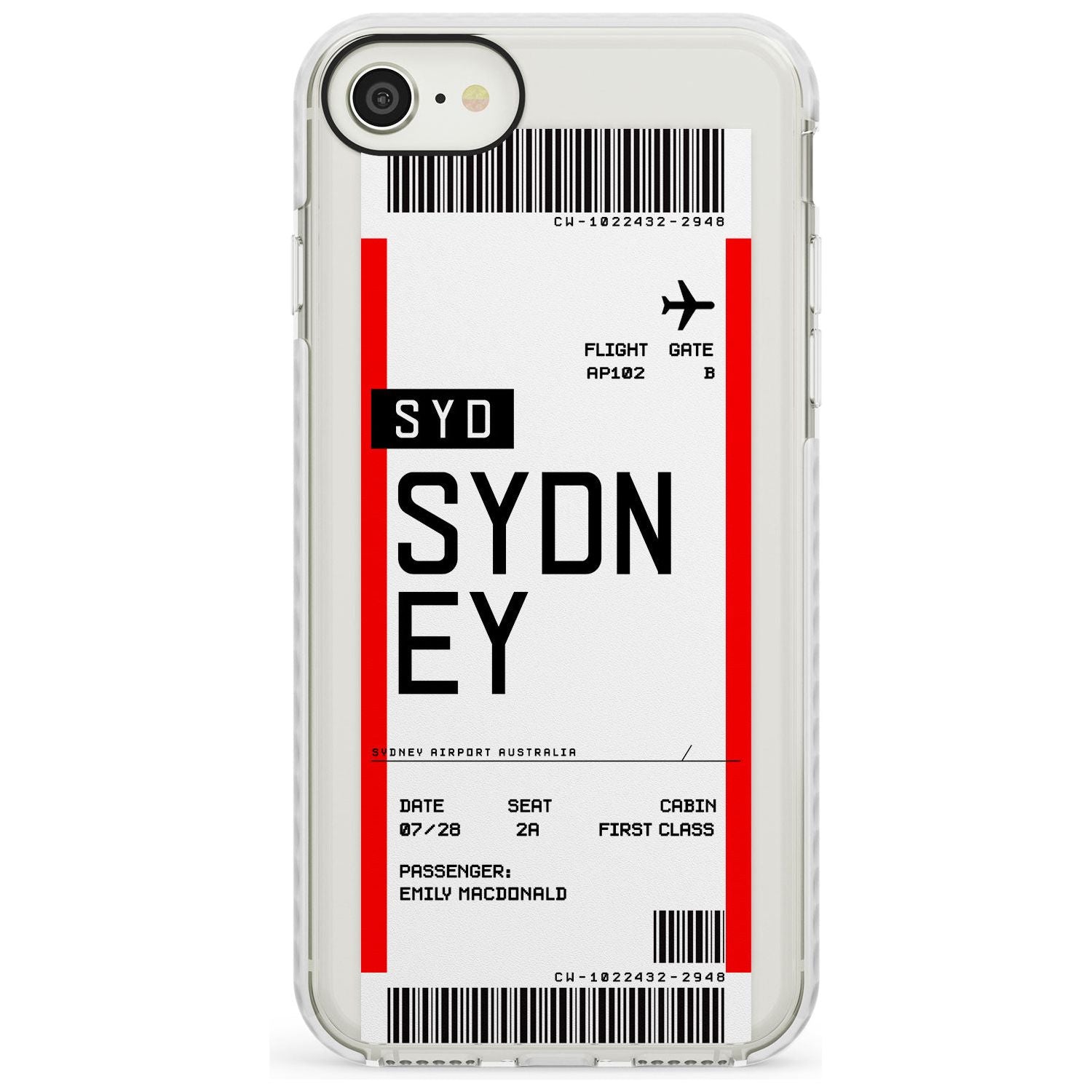 Sydney Boarding Pass iPhone Case Impact Case Custom Phone Case - Case Warehouse
