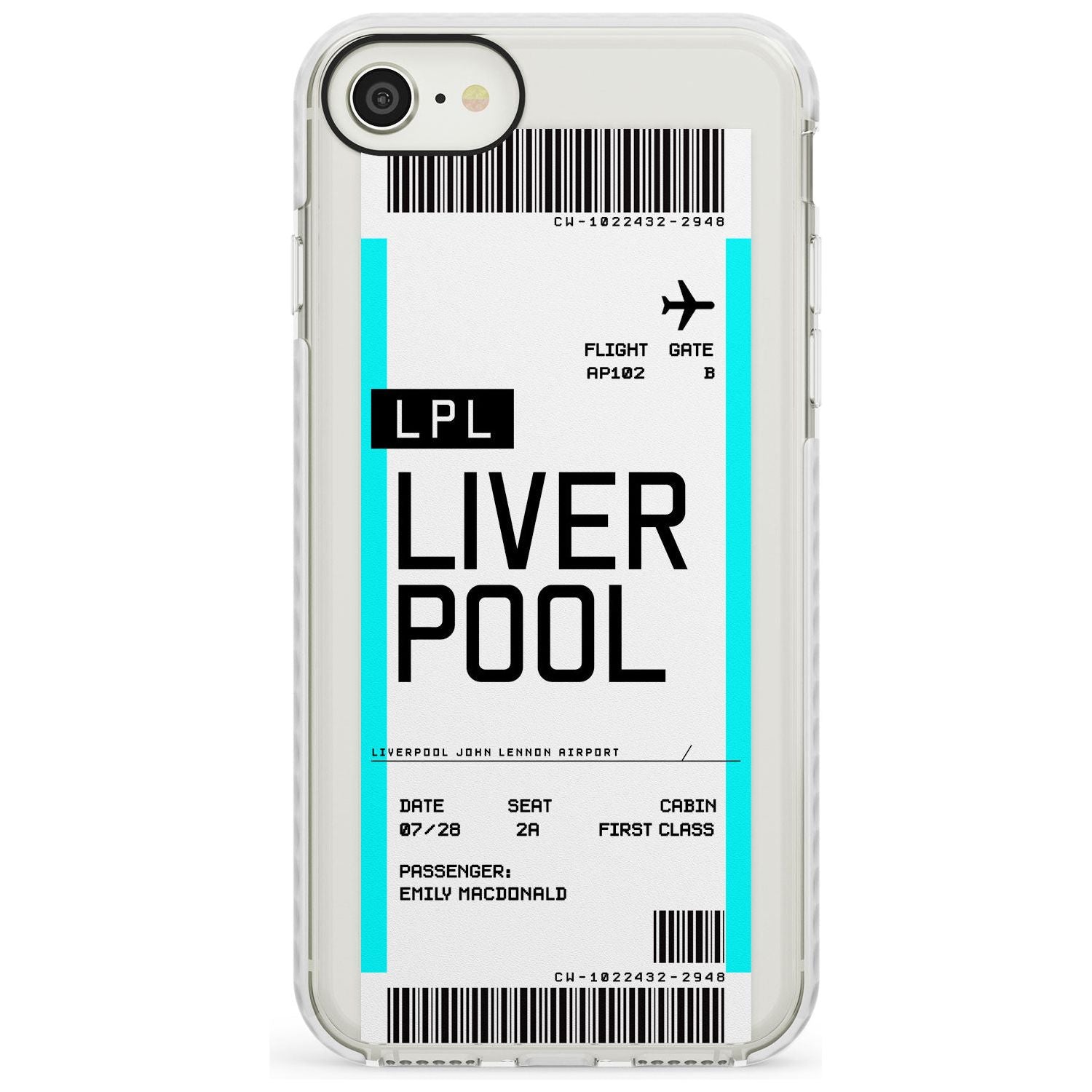 Liverpool Boarding Pass Impact Case Custom Phone Case - Case Warehouse