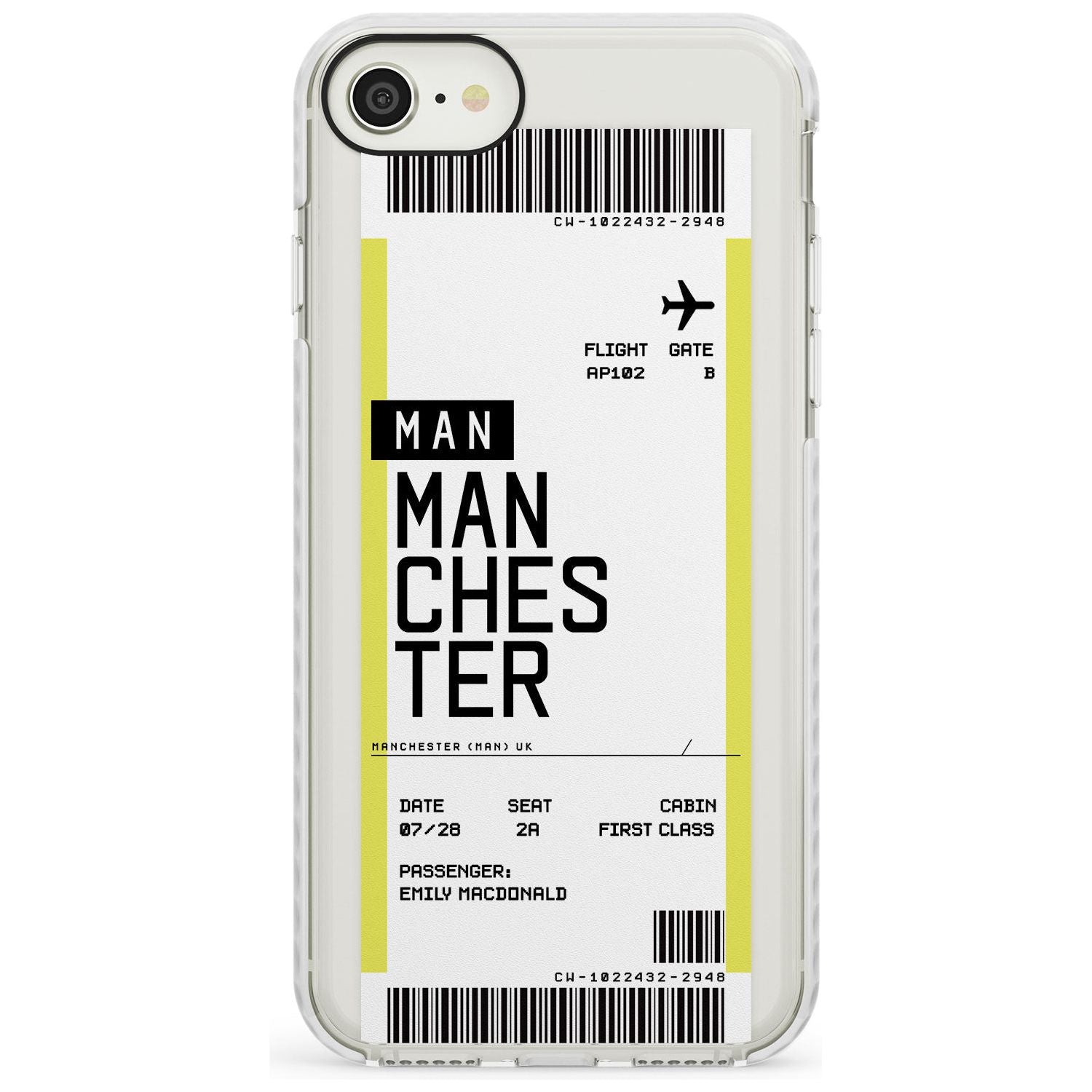 Manchester Boarding Pass Impact Case Custom Phone Case - Case Warehouse