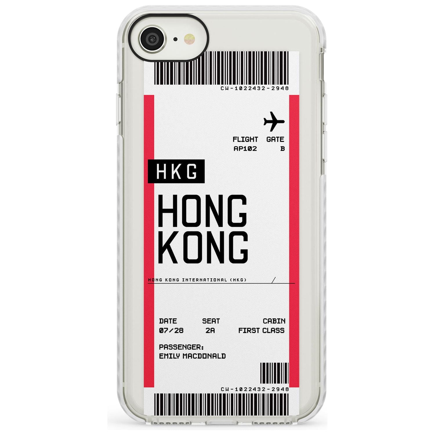 Hong Kong Boarding Pass iPhone Case Impact Case Custom Phone Case - Case Warehouse