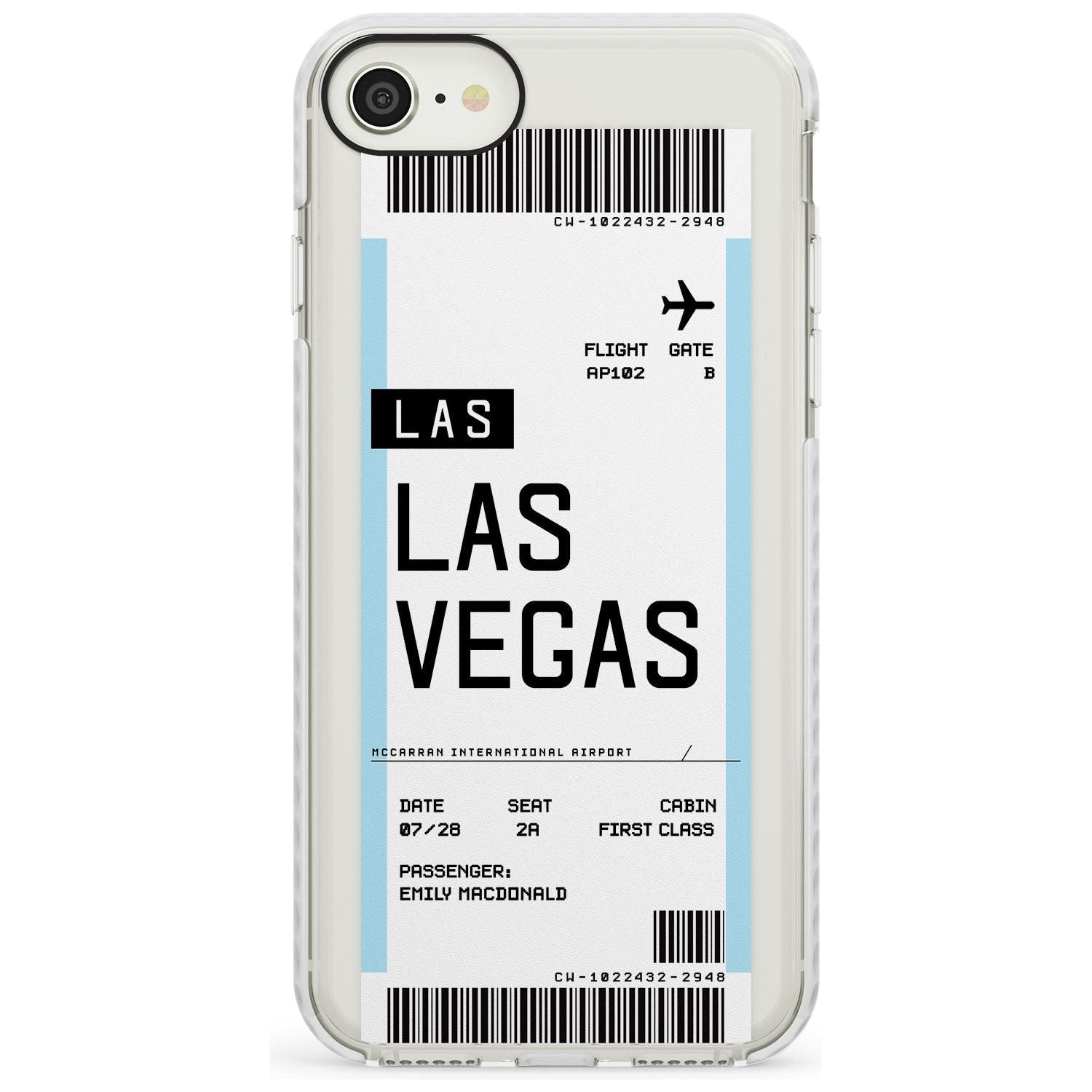 Las Vegas Boarding Pass iPhone Case Impact Case Custom Phone Case - Case Warehouse