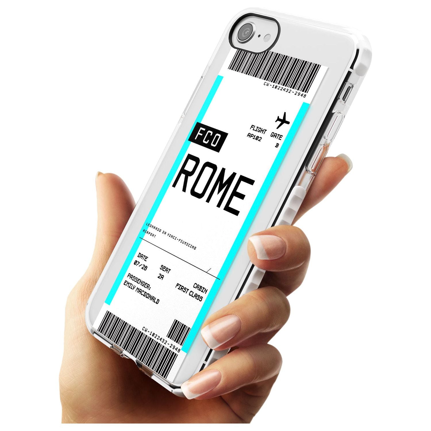 Rome Boarding Pass iPhone Case Custom Phone Case - Case Warehouse