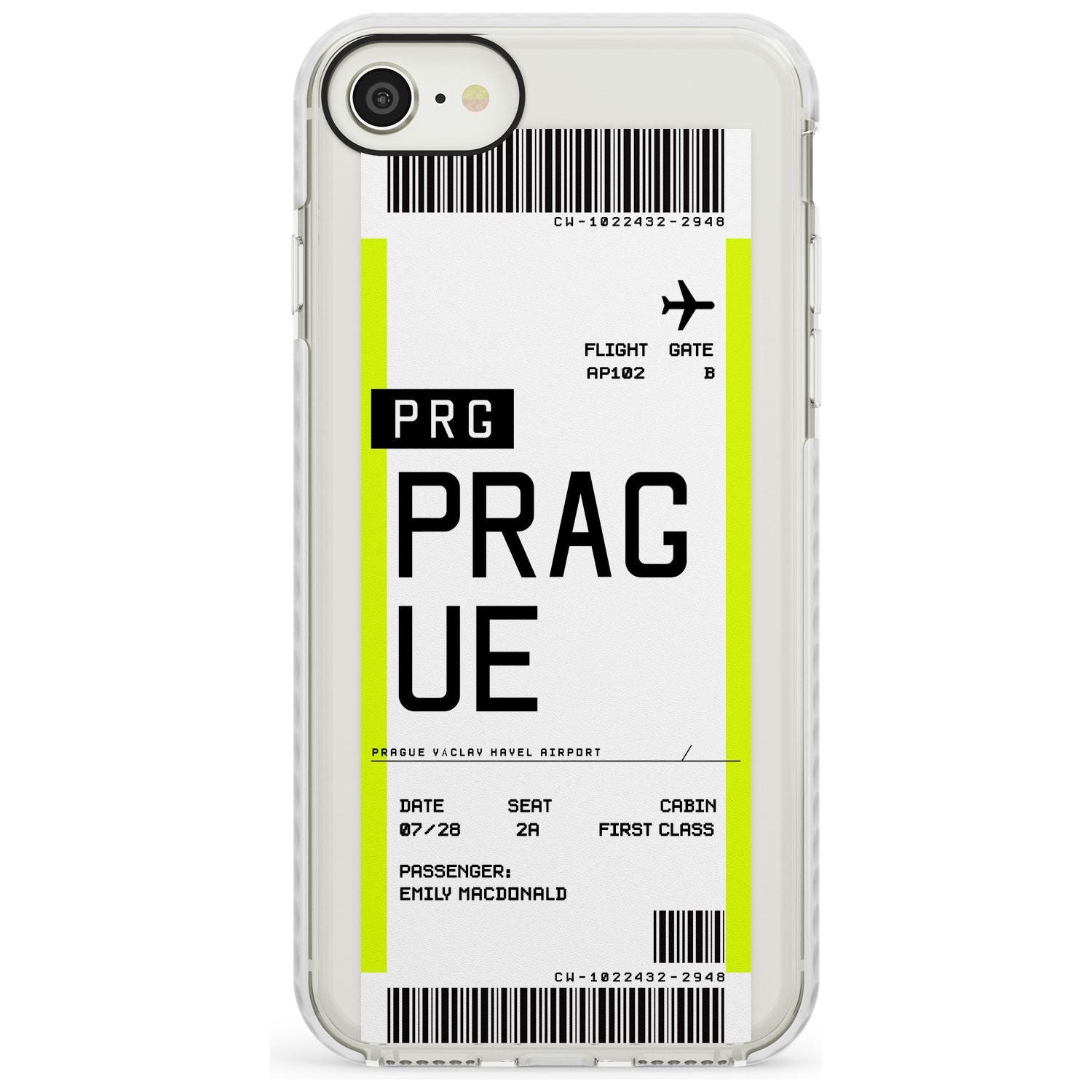Prague Boarding Pass Impact Case Custom Phone Case - Case Warehouse