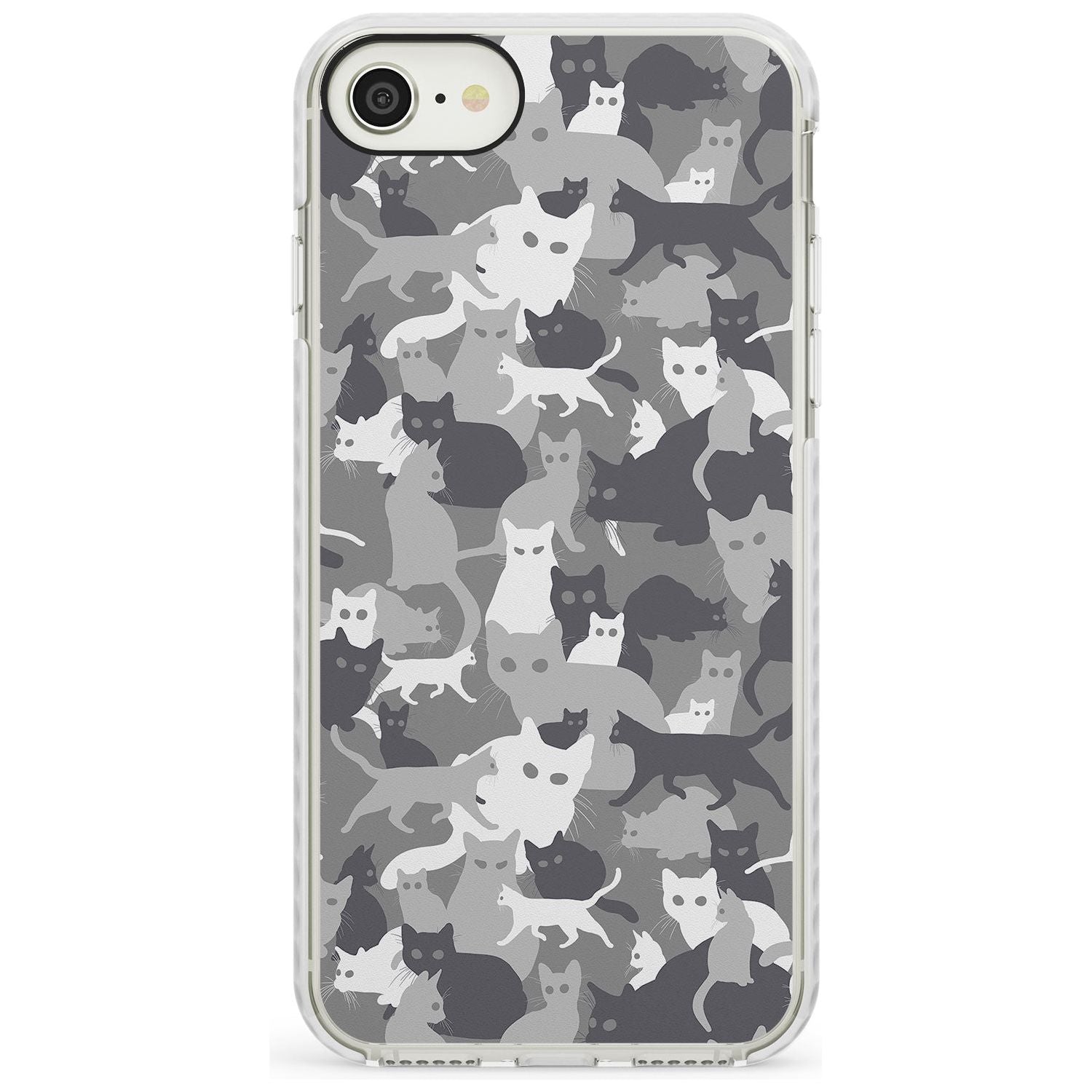 Dark Grey Cat Camouflage Pattern iPhone Case Impact Case Phone Case - Case Warehouse