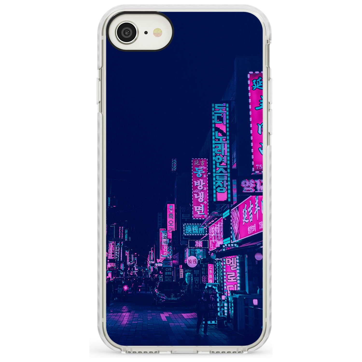 Pink & Turquoise - Neon Cities iPhone Case Impact Case Phone Case - Case Warehouse