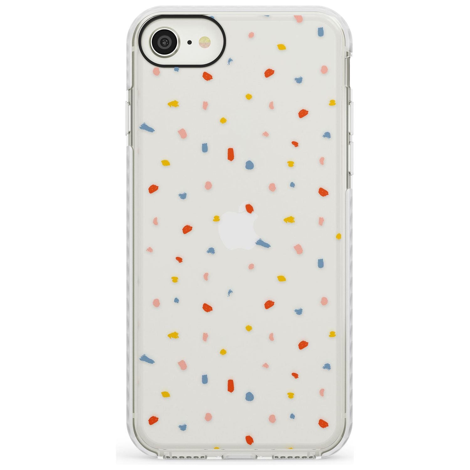 Small Confetti Print Clear iPhone Case Impact Case Phone Case - Case Warehouse