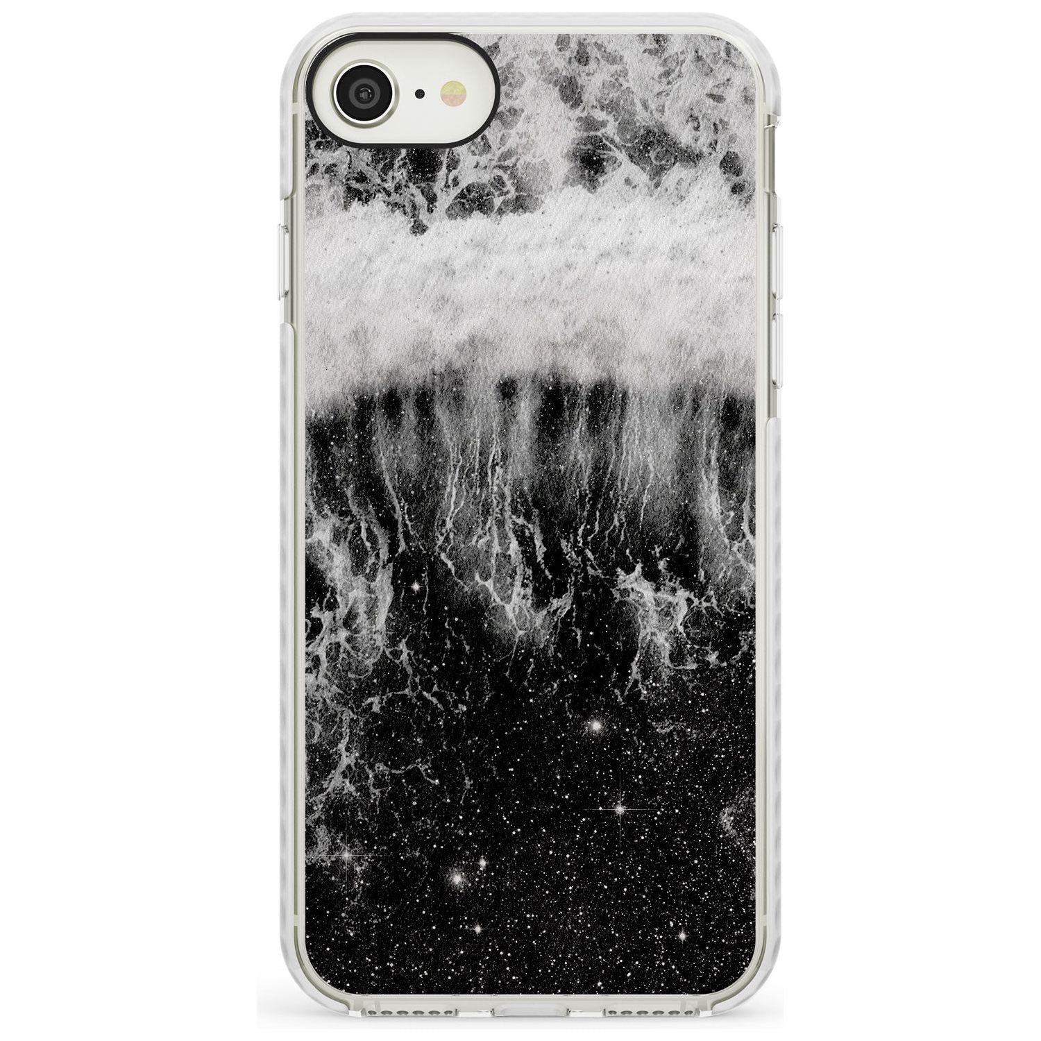 Ocean Wave Galaxy Print Impact Phone Case for iPhone SE 8 7 Plus