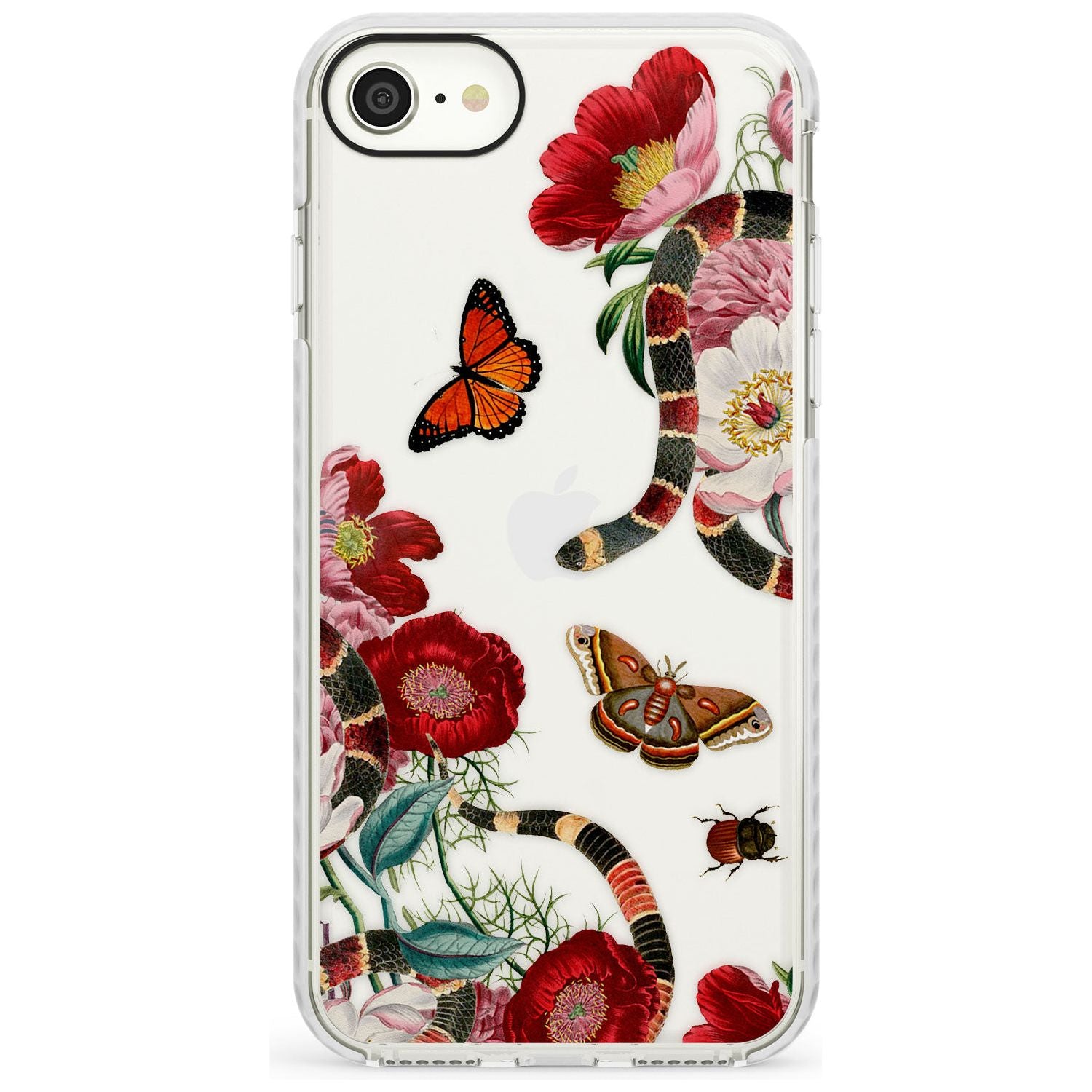 Botanical Snake Slim TPU Phone Case for iPhone SE 8 7 Plus