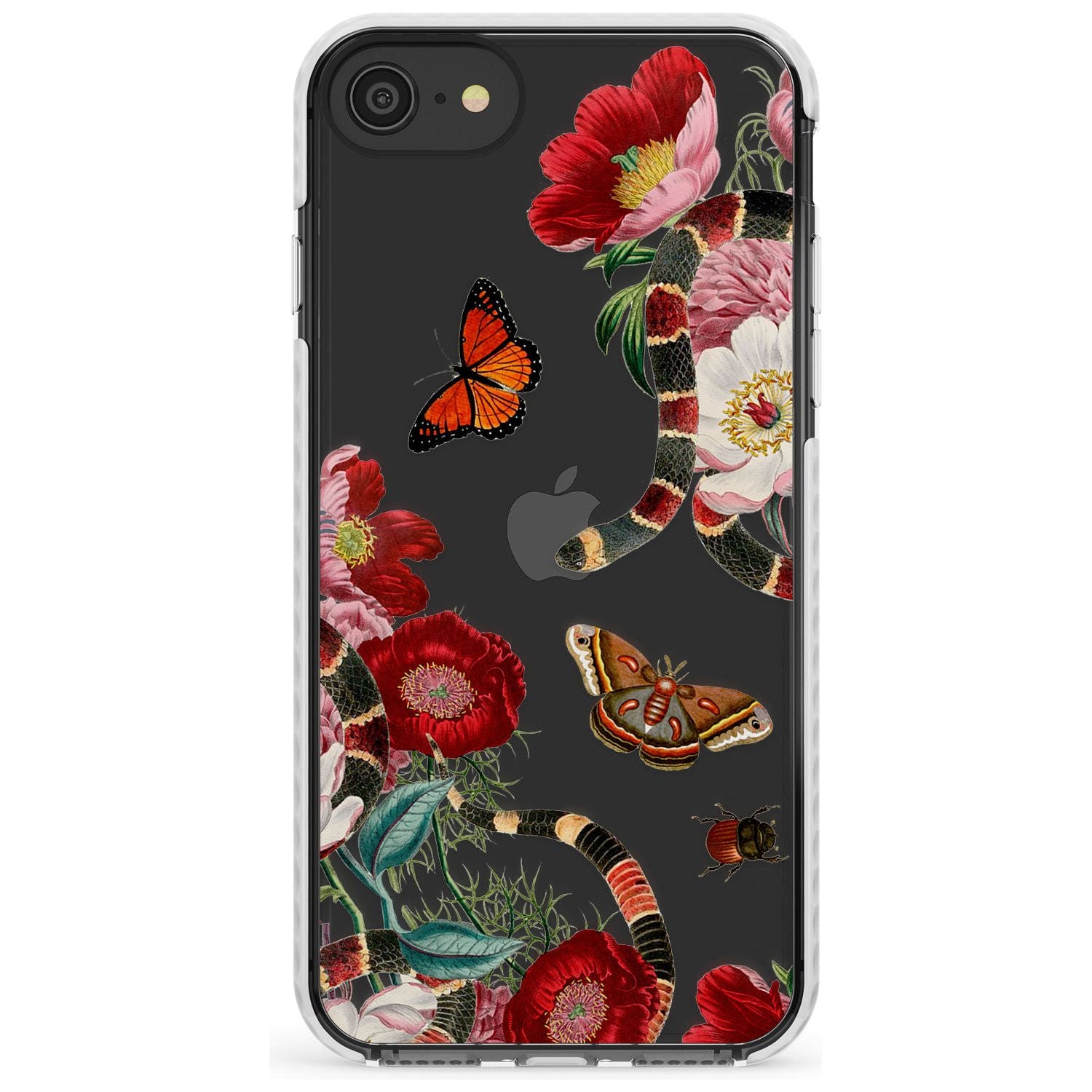 Botanical Snake Slim TPU Phone Case for iPhone SE 8 7 Plus