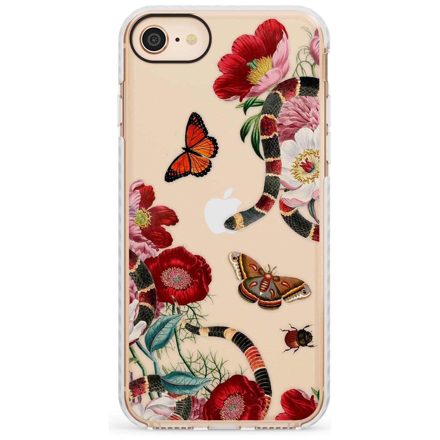 Botanical Snake Slim TPU Phone Case for iPhone SE 8 7 Plus