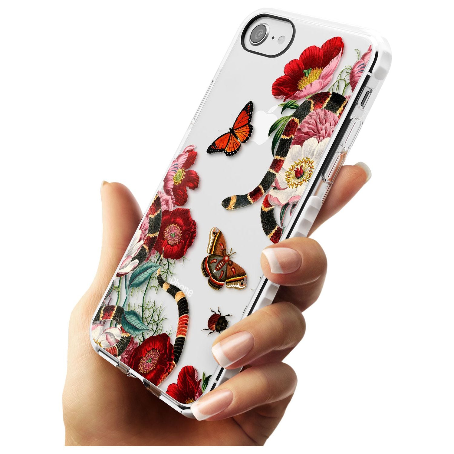 Botanical Snake Slim TPU Phone Case for iPhone SE 8 7 Plus