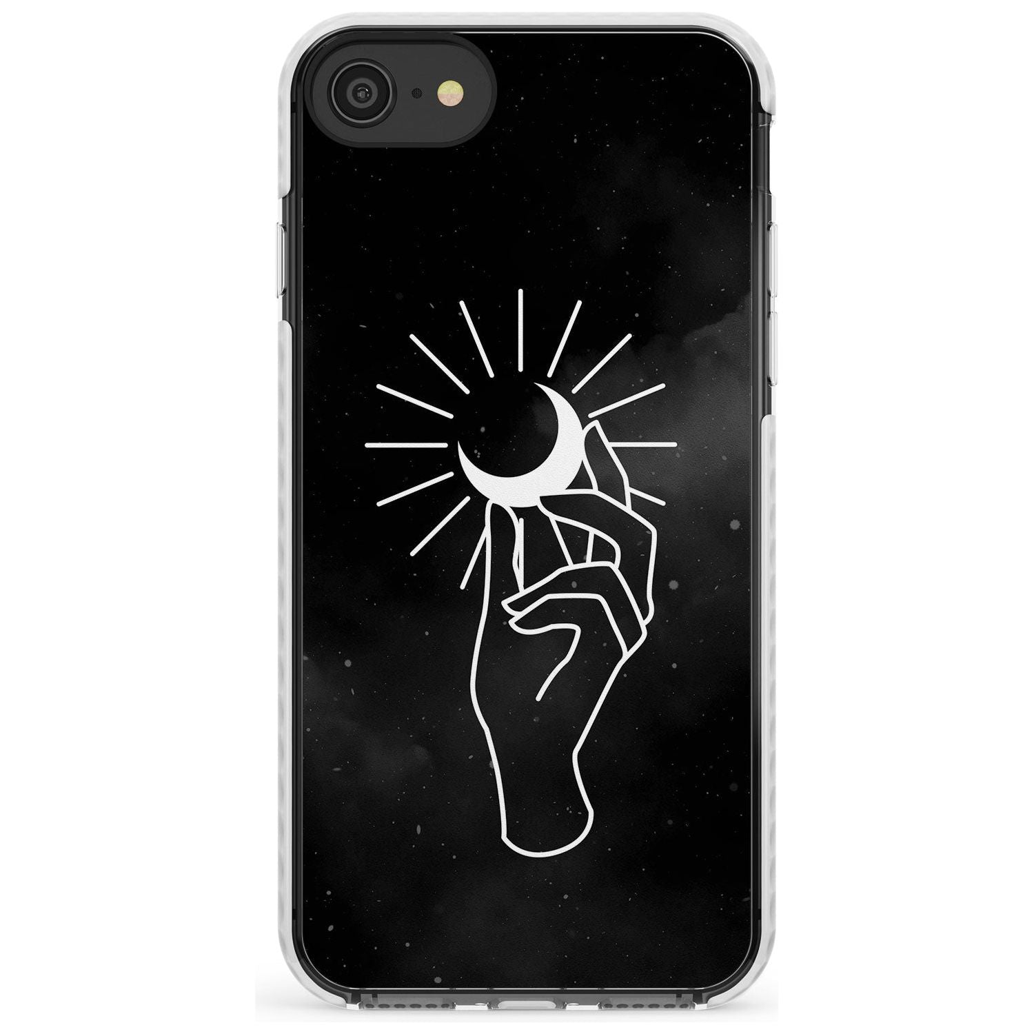 Hand Holding Moon Slim TPU Phone Case for iPhone SE 8 7 Plus