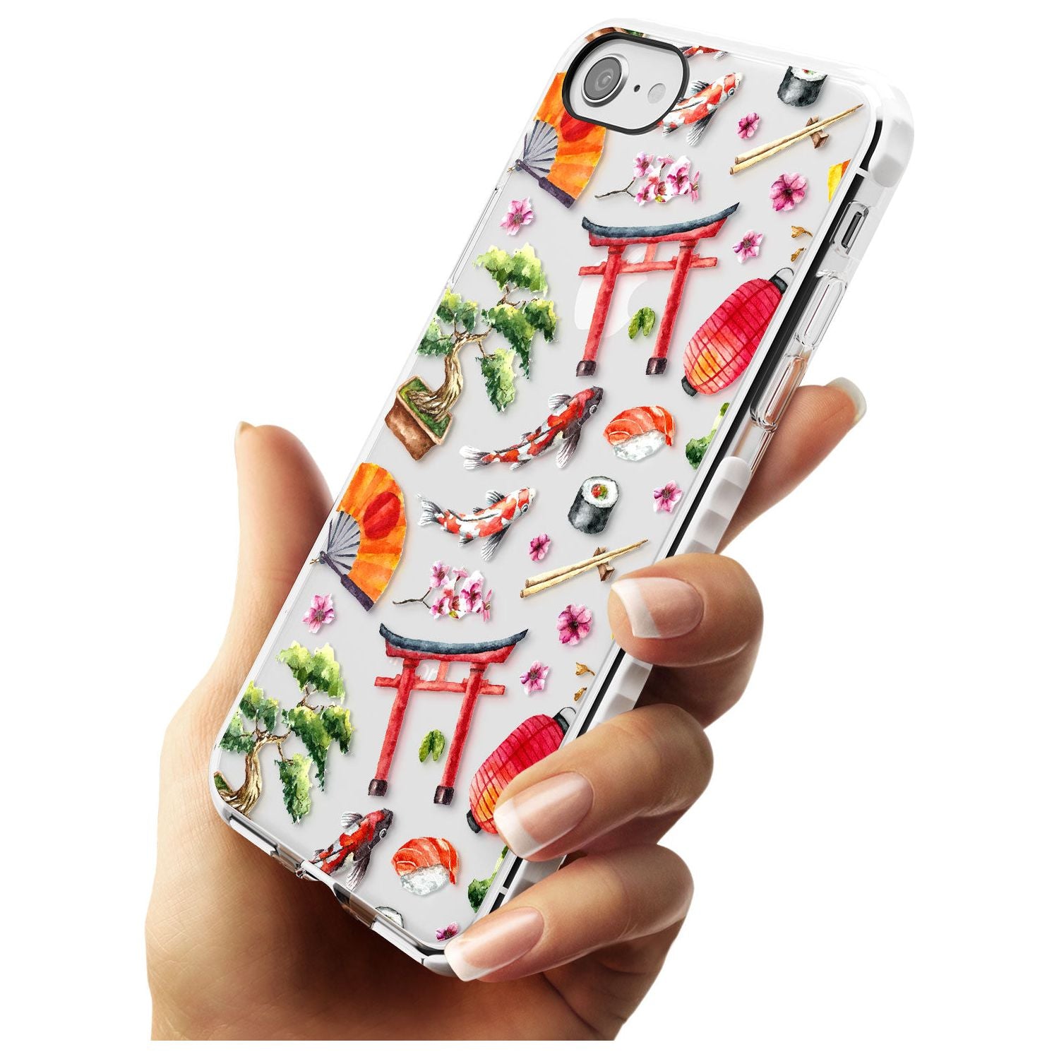 Mixed Japanese Watercolour Pattern iPhone Case Phone Case - Case Warehouse