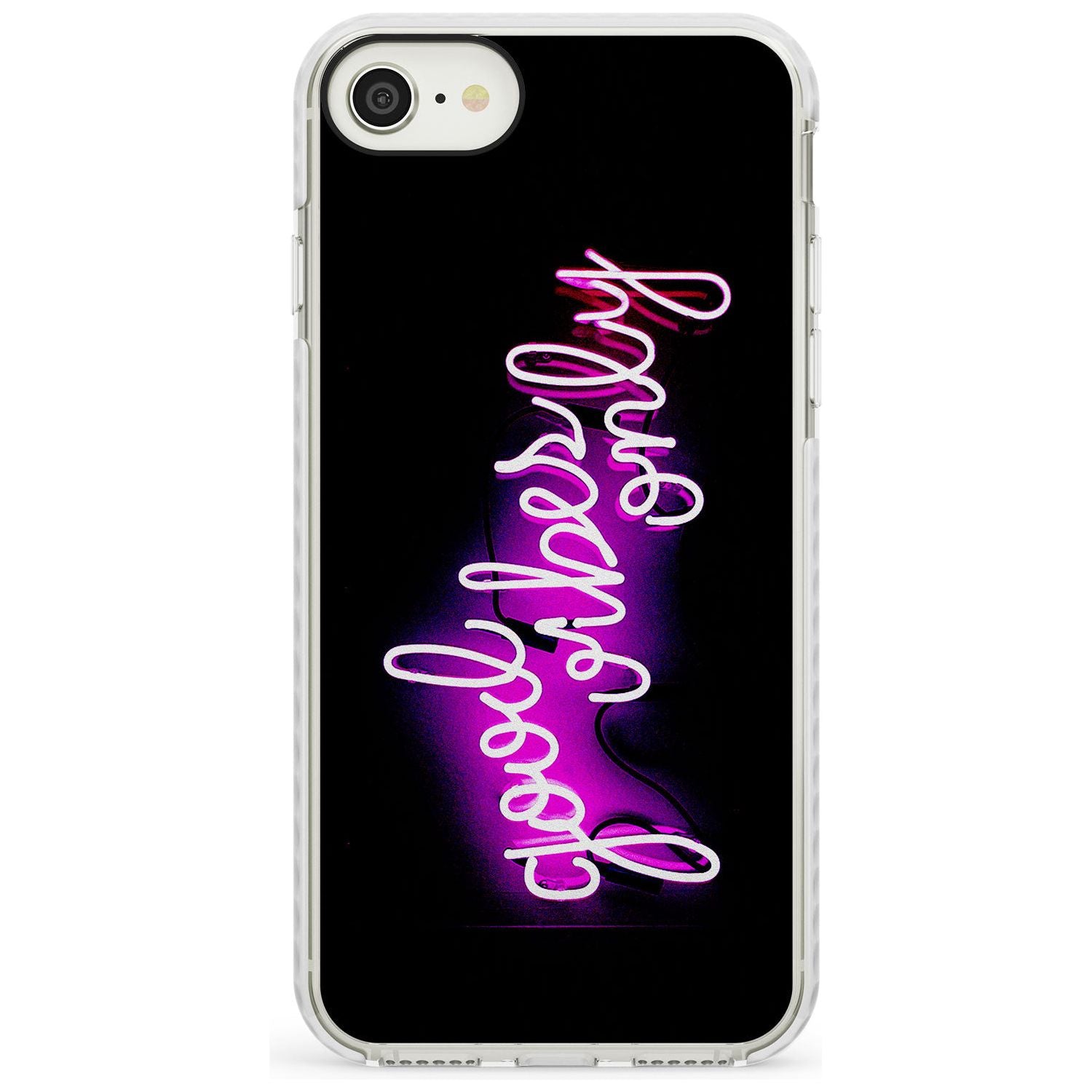 Good Vibes Only Pink Neon iPhone Case Impact Case Phone Case - Case Warehouse