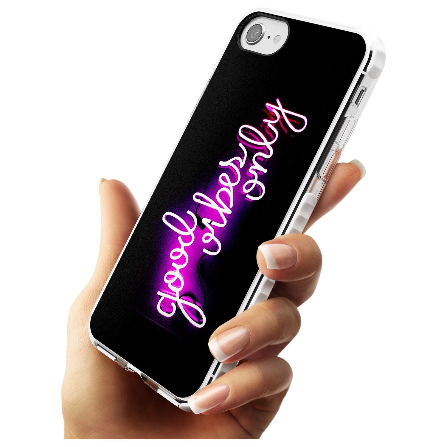 Good Vibes Only Pink Neon iPhone Case Phone Case - Case Warehouse
