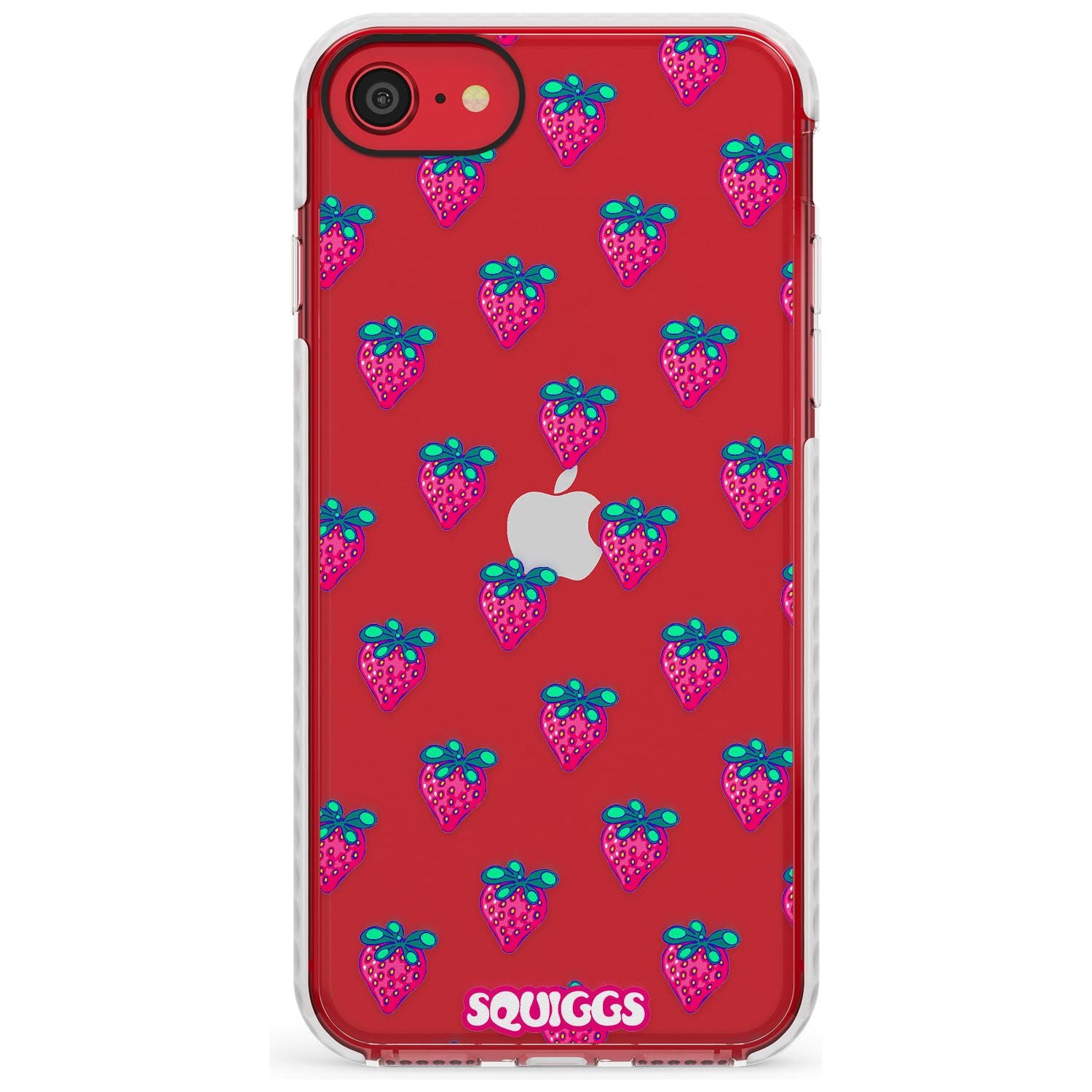 Strawberry Patch Slim TPU Phone Case for iPhone SE 8 7 Plus