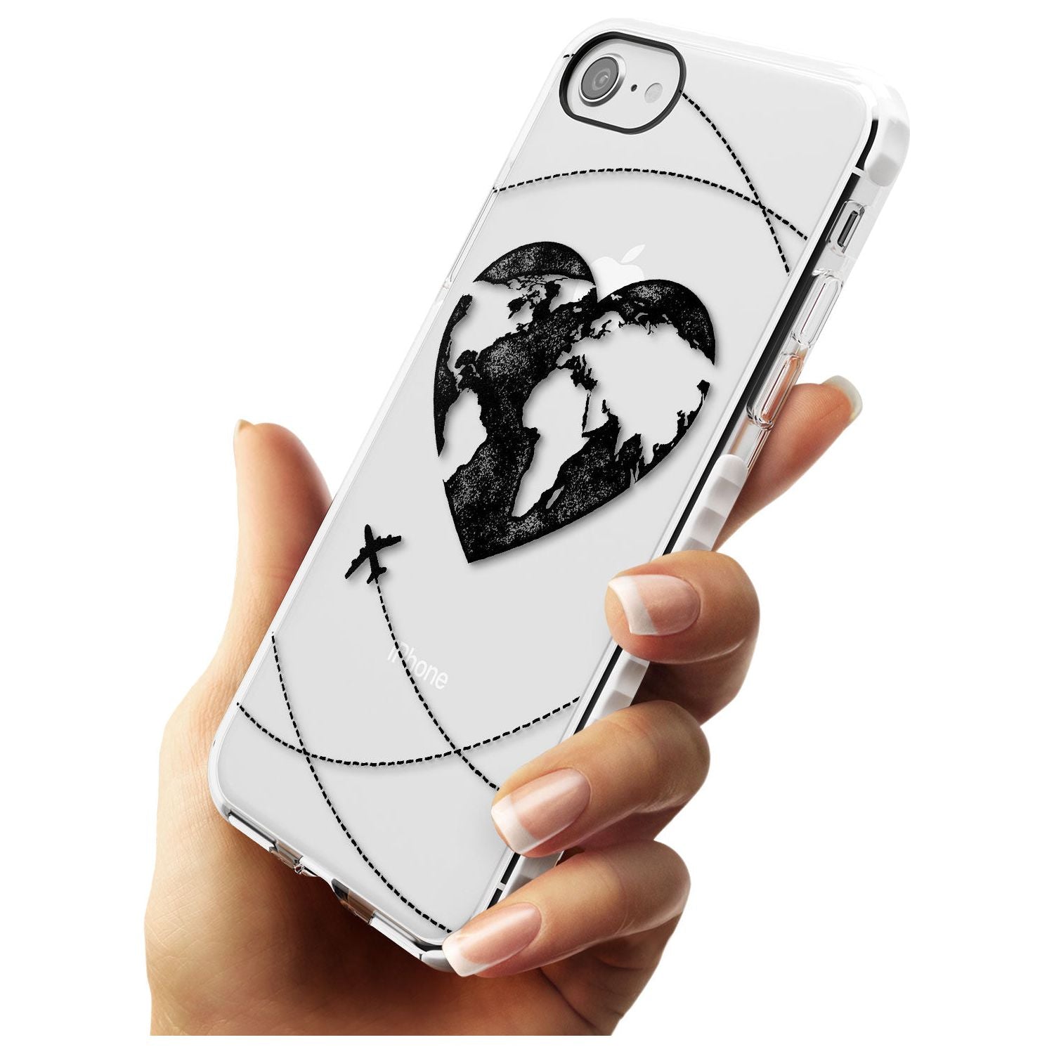 Globe Heart iPhone Case Phone Case - Case Warehouse
