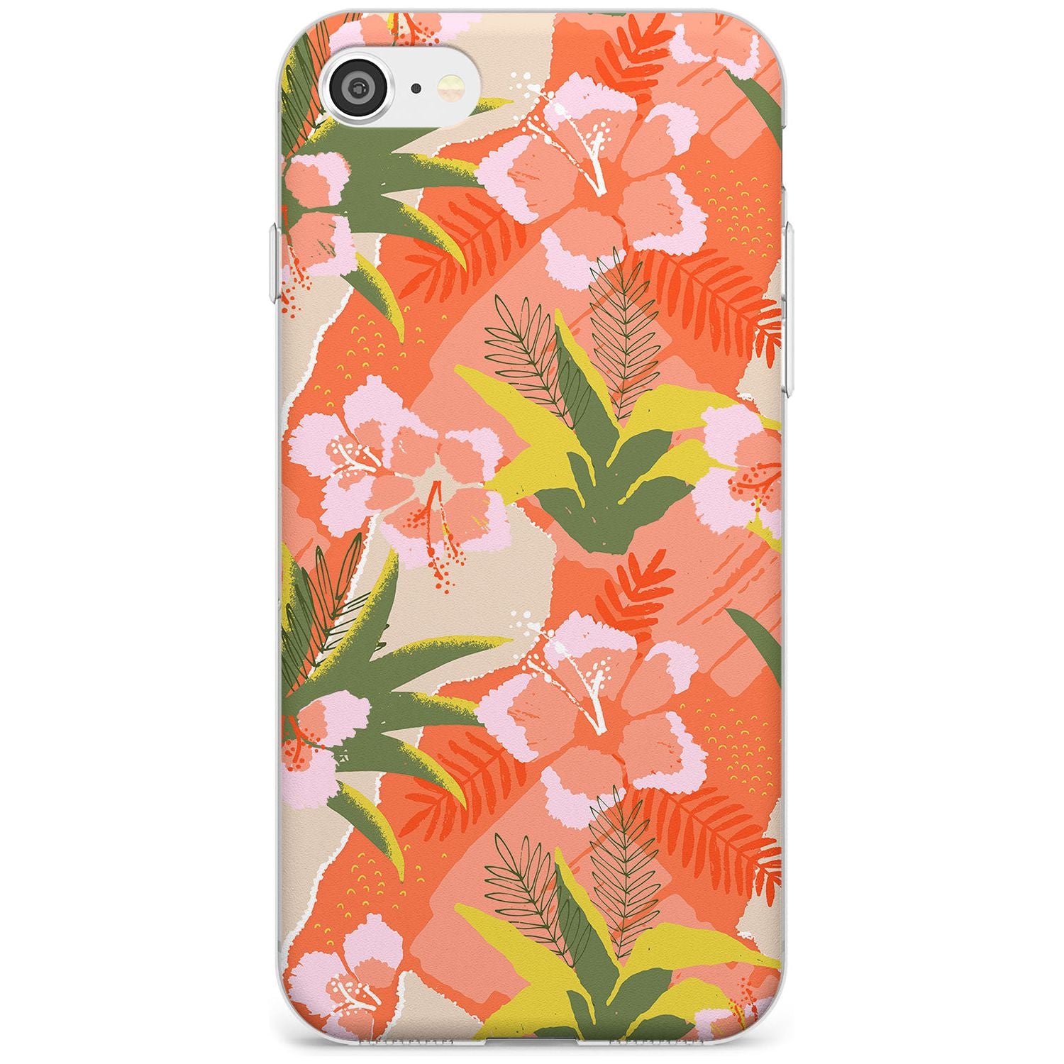 Hawaiian Flowers Abstract Pattern iPhone Case Slim Case Phone Case - Case Warehouse