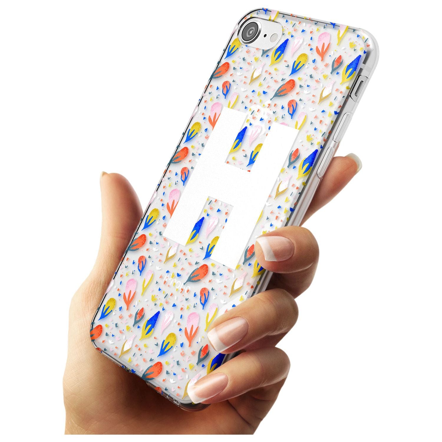 White Monogram Floral iPhone Case Custom Phone Case - Case Warehouse