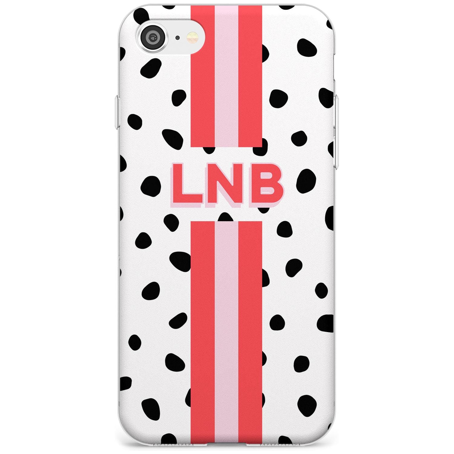 Custom Polka & Pink Stripe iPhone Case Slim Case Custom Phone Case - Case Warehouse
